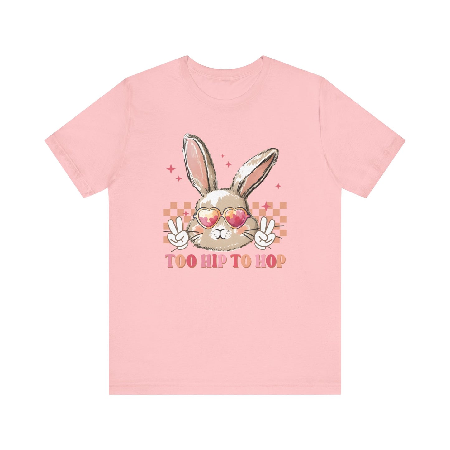 Too Hip to Hop Easter Women Shirt, Retro Chick, Nurse shirt, teacher shirt, Easter nurse, punny shirt, funny woman shirt.