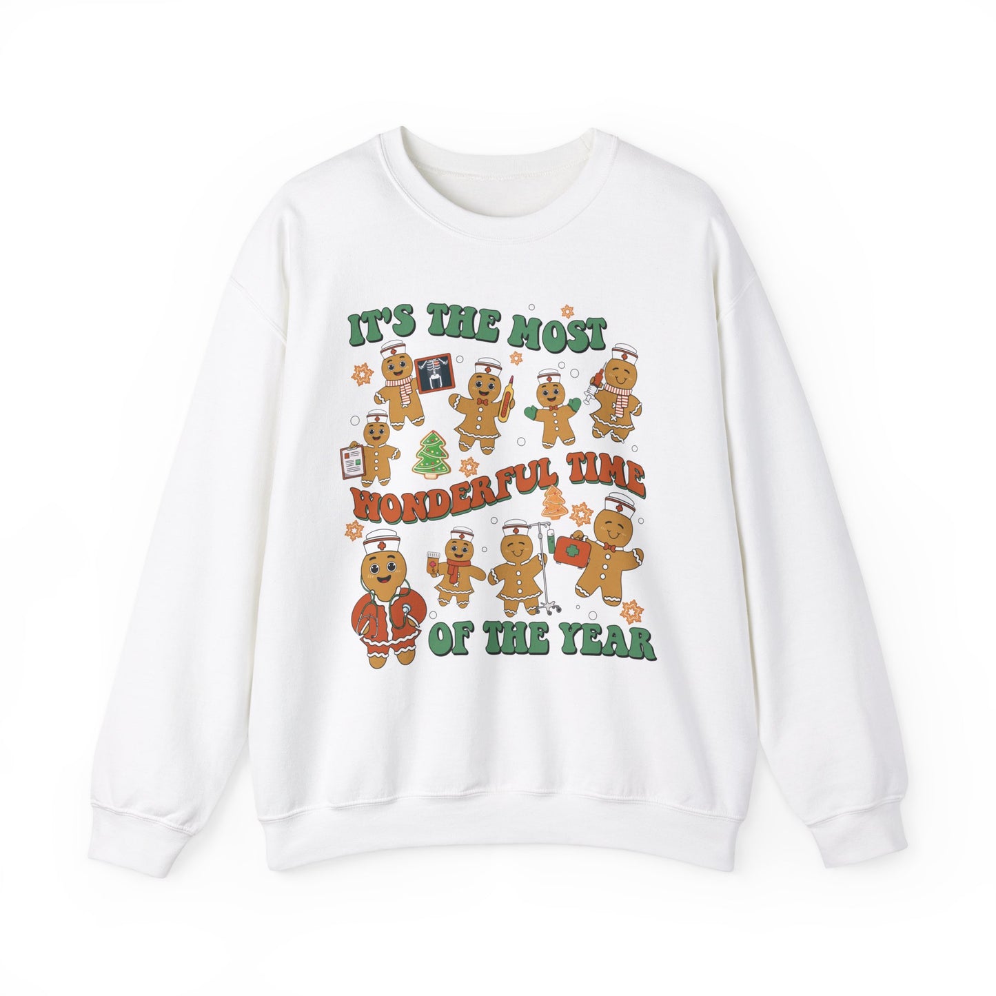 Christmas Nurse Sweatshirt, Cute Gingerbread sweatshirt, Its the Most Wonderful Time of the Year, NICU, ED nurse, PICU Nurse, gift for nurse