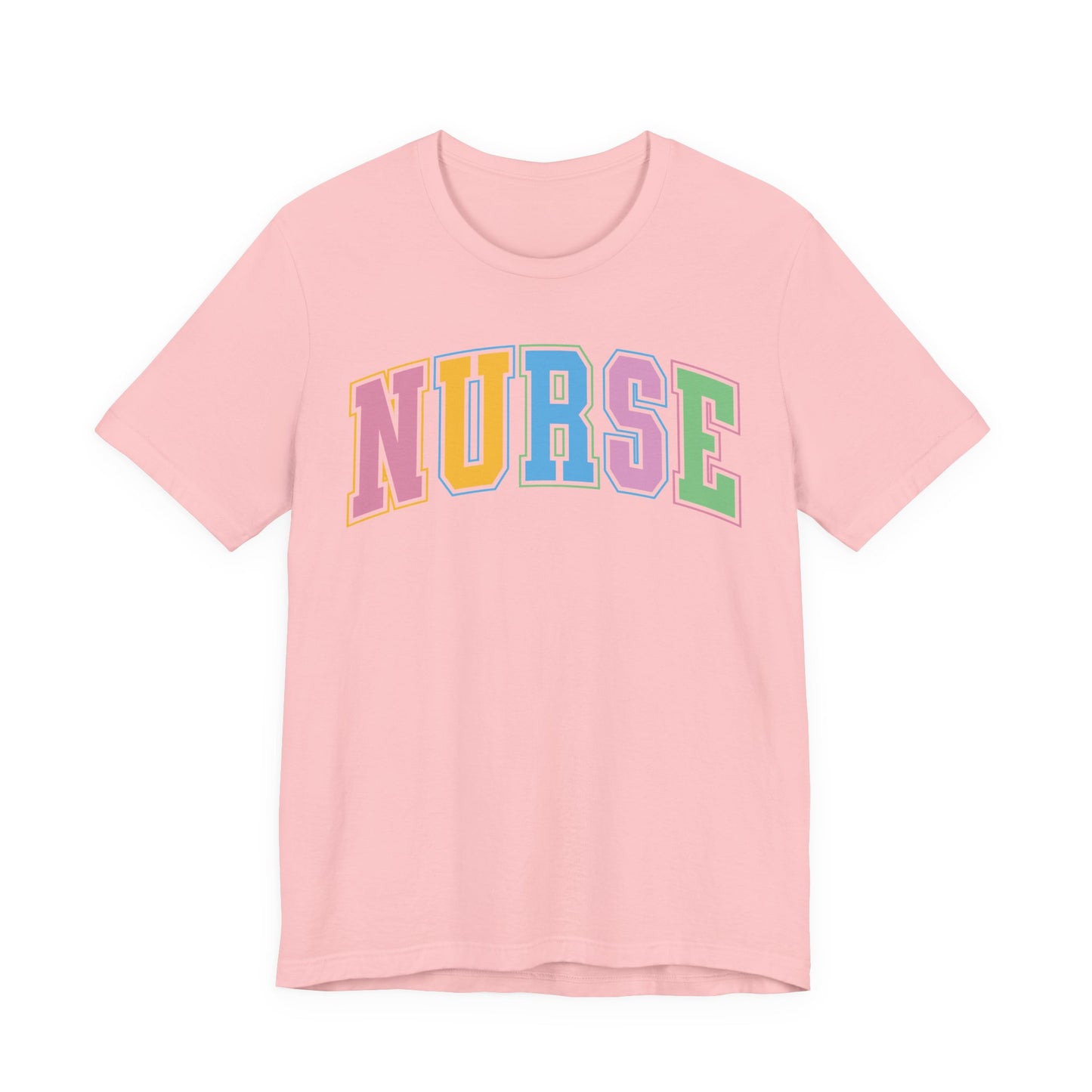 Multi Color Nurse Varsity Letter Tshirt, NICau, PICU, emergency department, labor and delivery