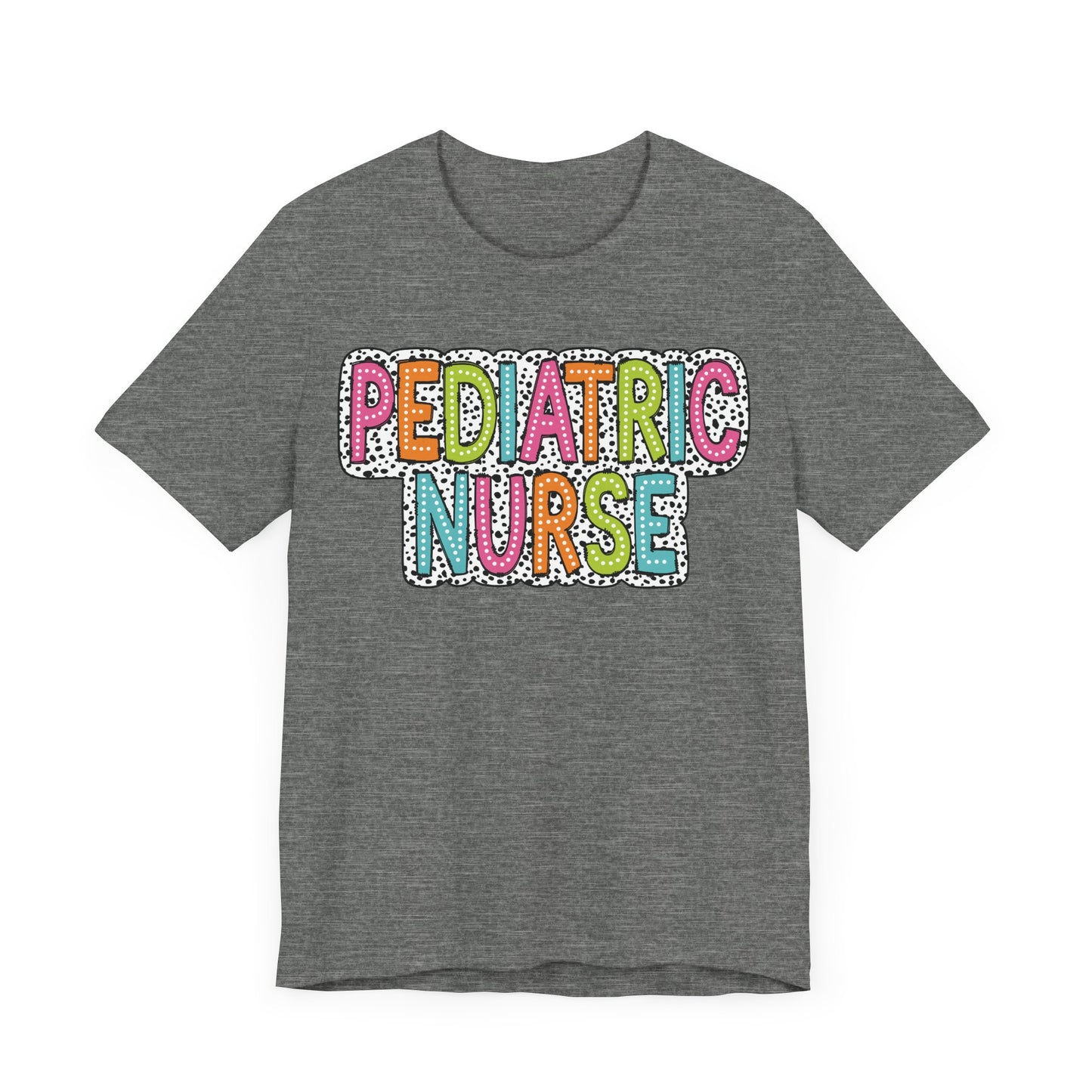 Polka dot pediatric nurse shirt, cute and bright tshirt