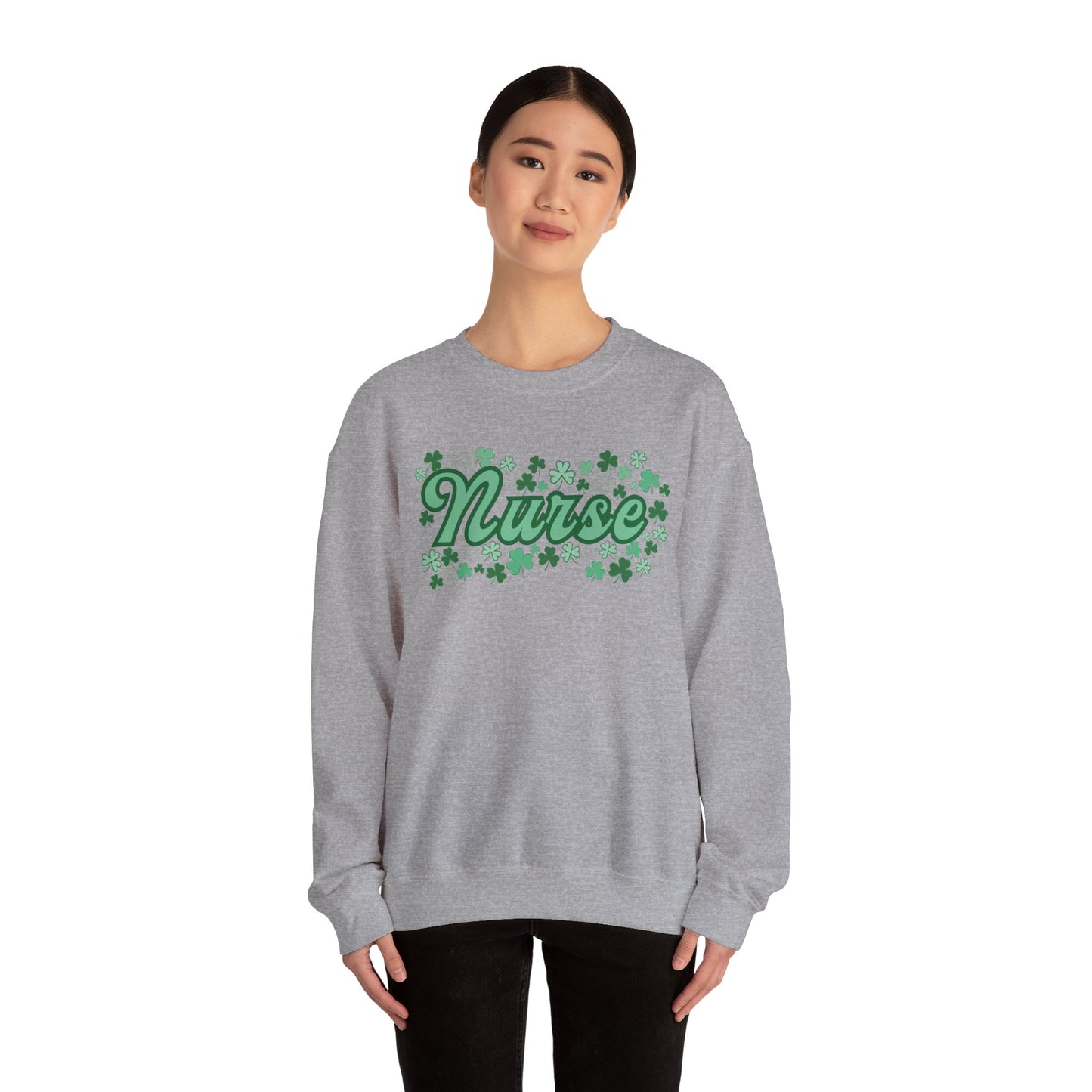 Nurse St. Patricks Clover Sweatshirt, ED RN, nurse sweater, St. Paddys nurse sweater, Pediatrics, Med Surg, NICU