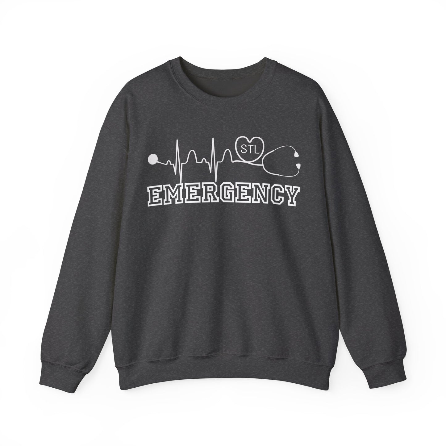 STL Emergency Room Comfy Gildan Sweatshirt, EKG STL  love, wear out or at work!