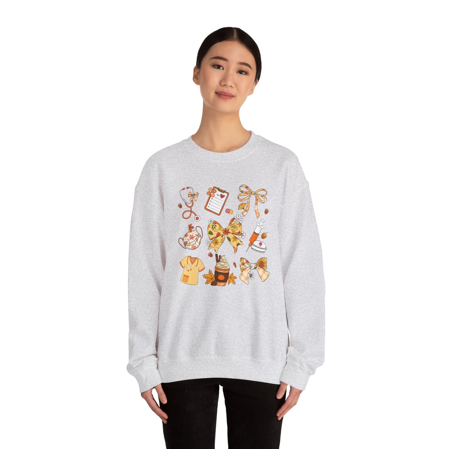 Cute Fall nurse Sweatshirt for all Fall Months, Nurse shirt, gift for nurse, coquette bow, everything fall