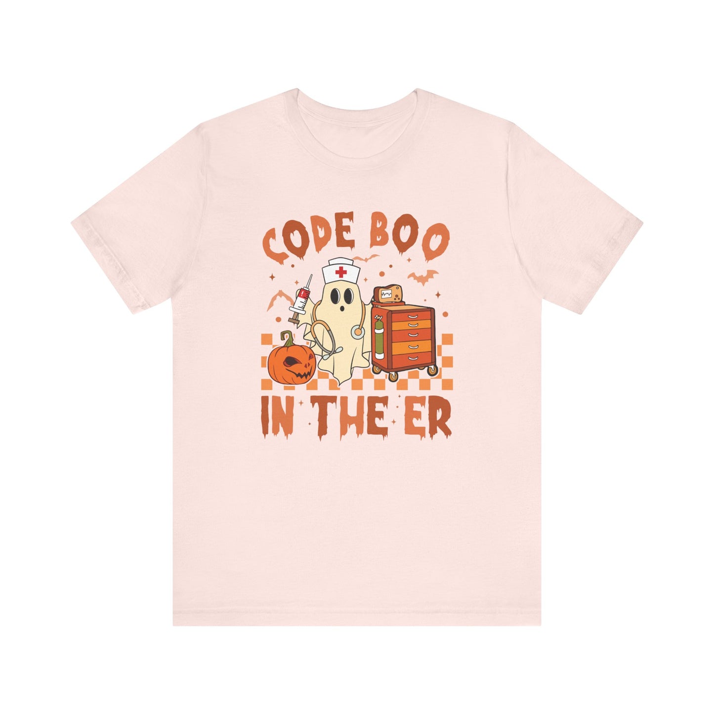 Code Boo in the ER, pediatric nurse Halloween shirt,, Comfort colors ghost nurse shirt, Peds nurse , Spooky nurse shirt