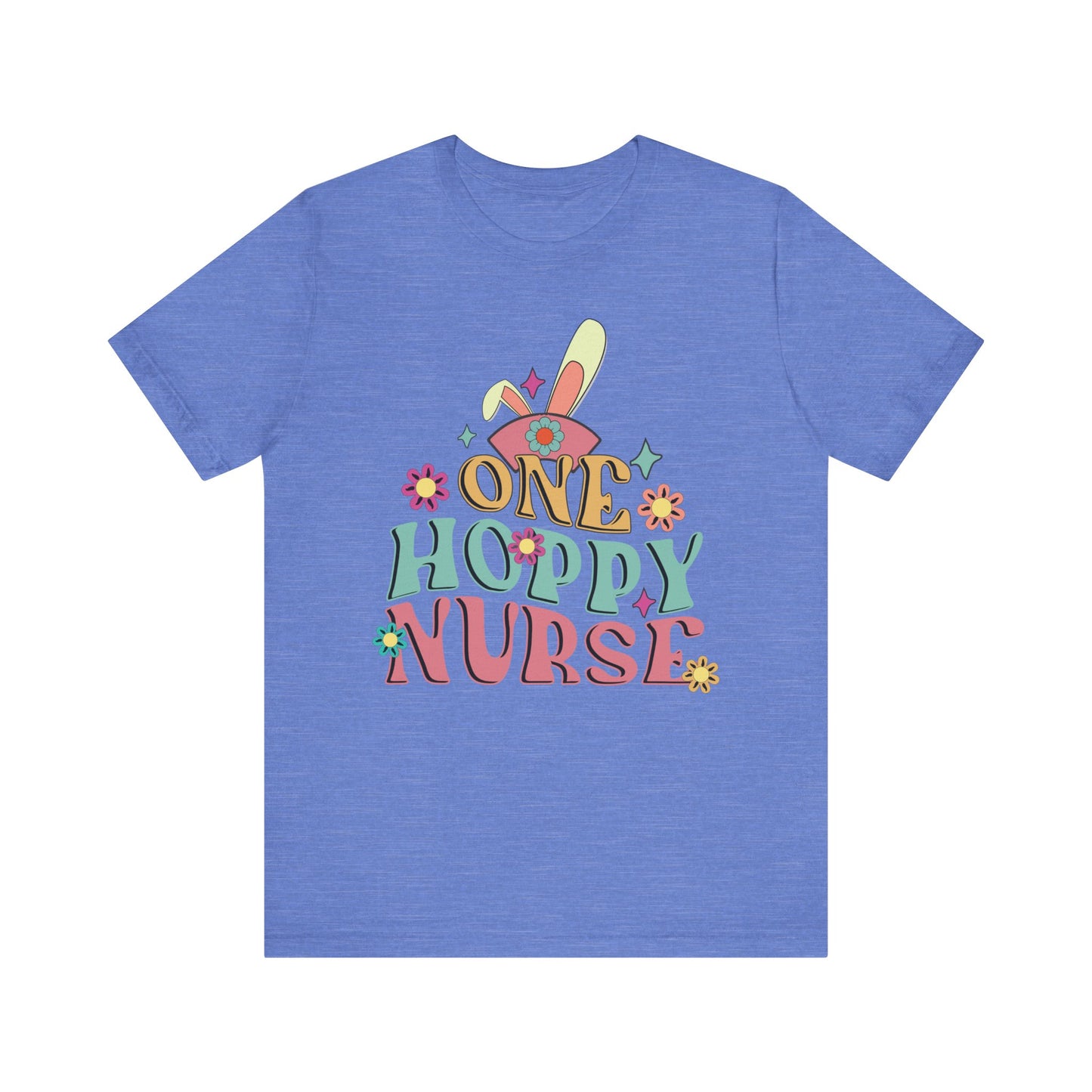 One Hoppy Nurse Easter Women Shirt, cute bunny Easter shirt for work or home!