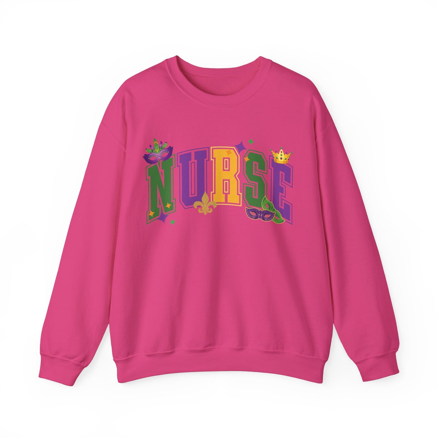 Mardi Gras Nurse Gildan Sweatshirt