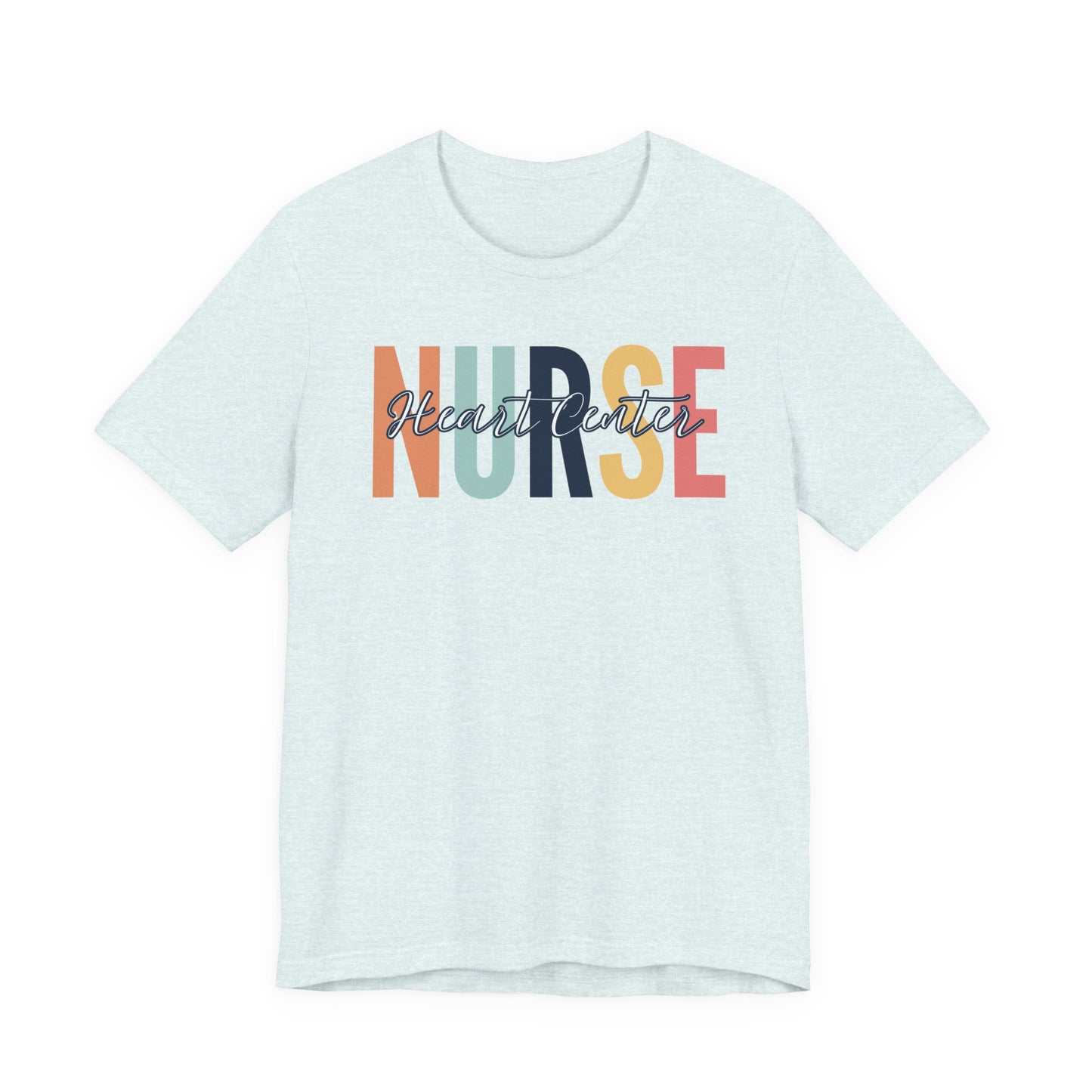 Heart center rainbow neutral Peds nurse Shirt, Gift for nurse, Graduation gift, birthday gift for nurse, ER nurse, RN shirt.