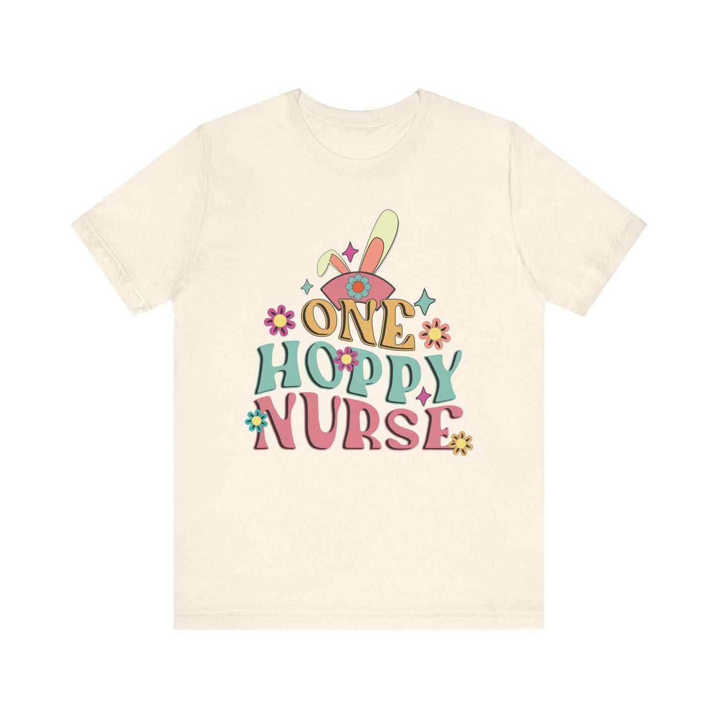 One Hoppy Nurse Easter Women Shirt, cute bunny Easter shirt for work or home!