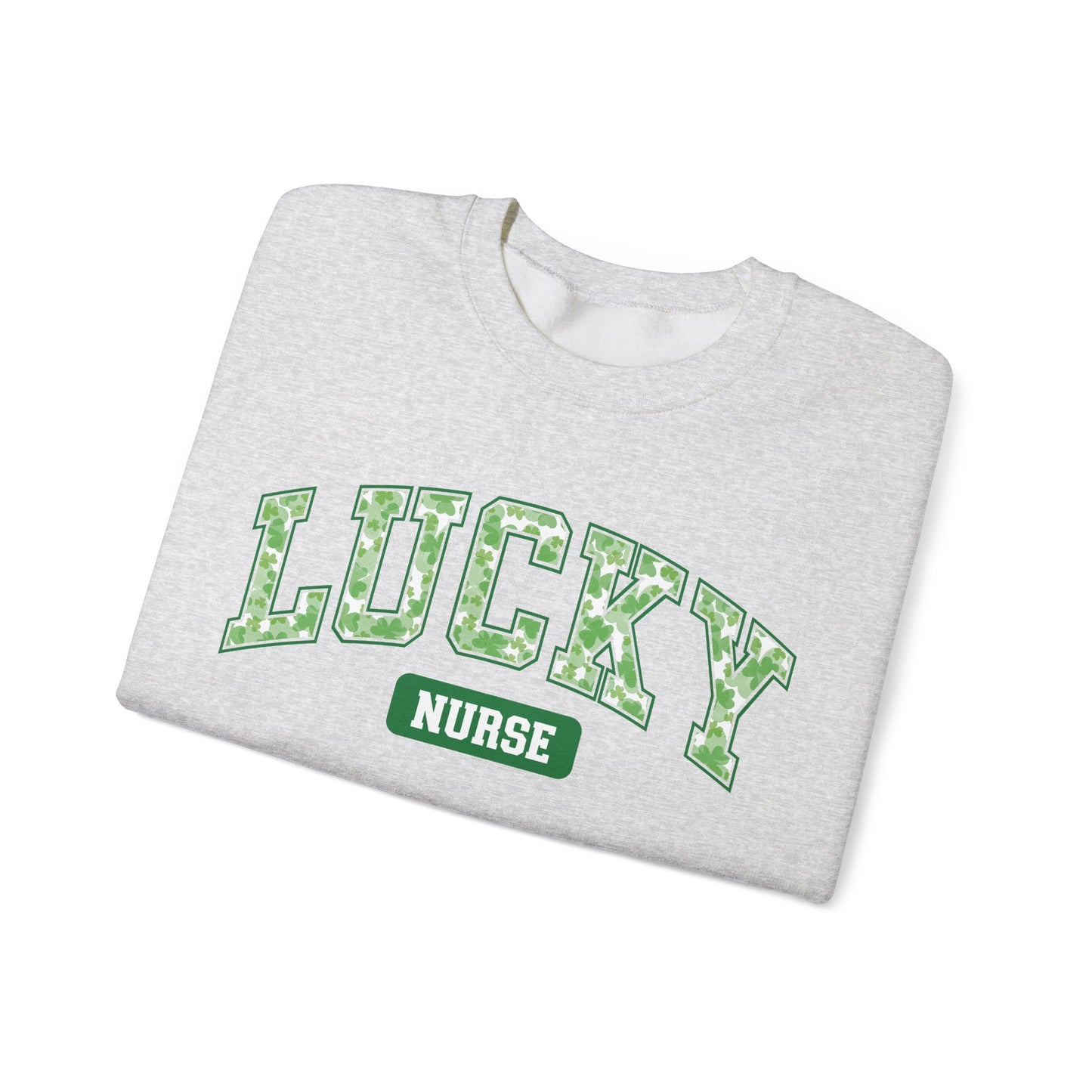 Nurse St. Patricks Day Sweatshirt, rn sweater, ER Nurse, NICU Nurse, PICU nurse, clover, lucky nurse sweatshirt.