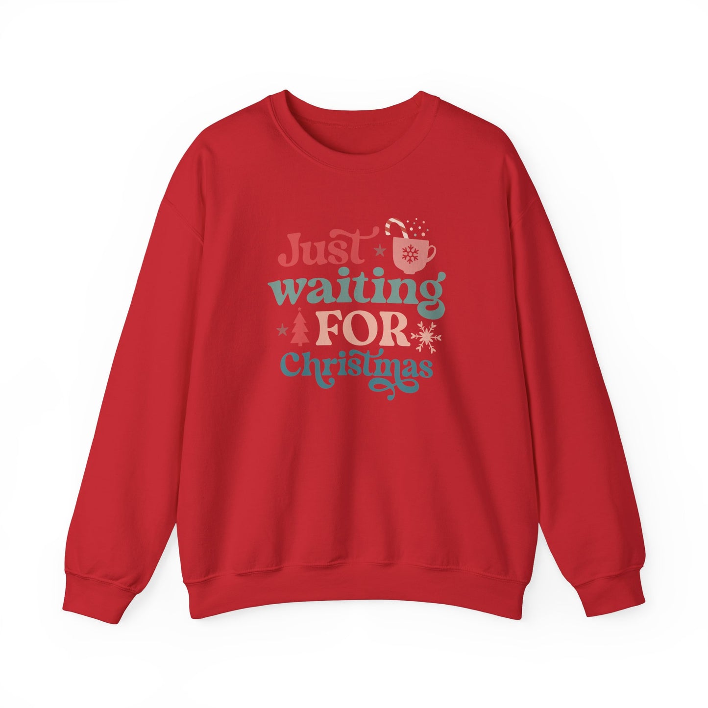 Just Waiting For Christmas Cozy Coffee Sweatshirt