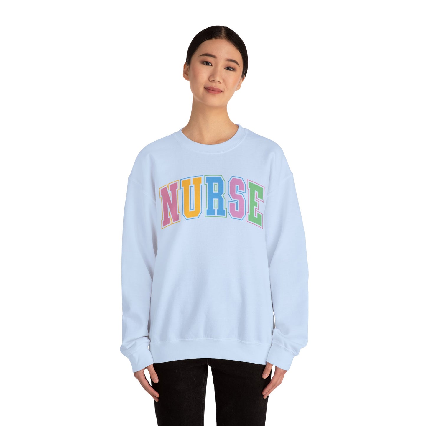 Multi Color Nurse  Varsity Letter Sweatshirt