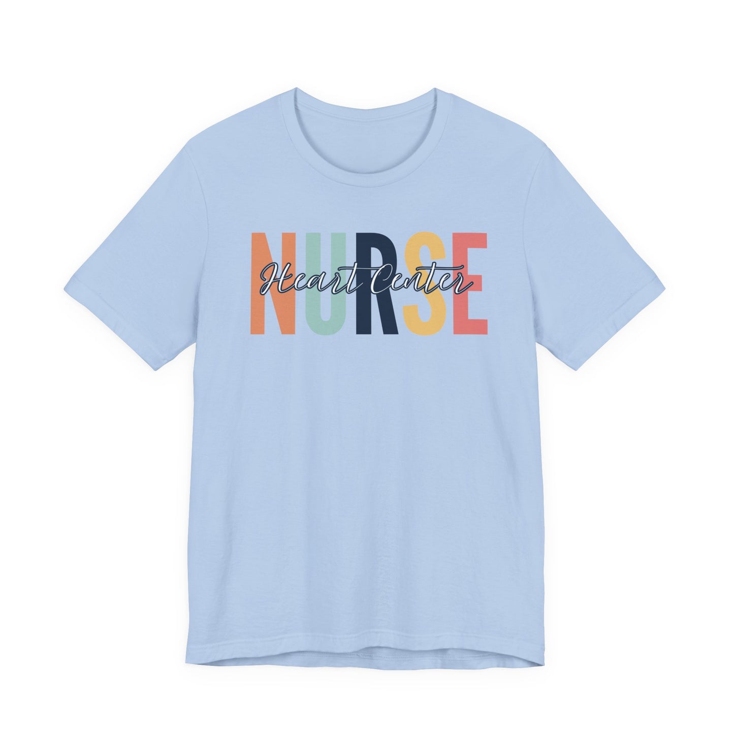 Heart center rainbow neutral Peds nurse Shirt, Gift for nurse, Graduation gift, birthday gift for nurse, ER nurse, RN shirt.