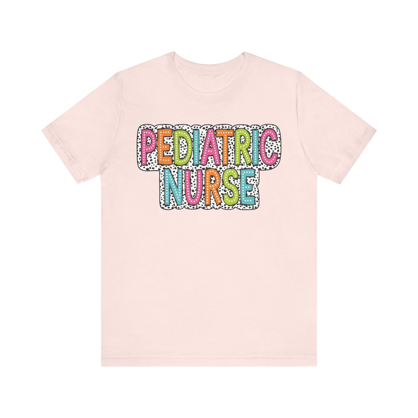 Polka dot pediatric nurse shirt, cute and bright tshirt