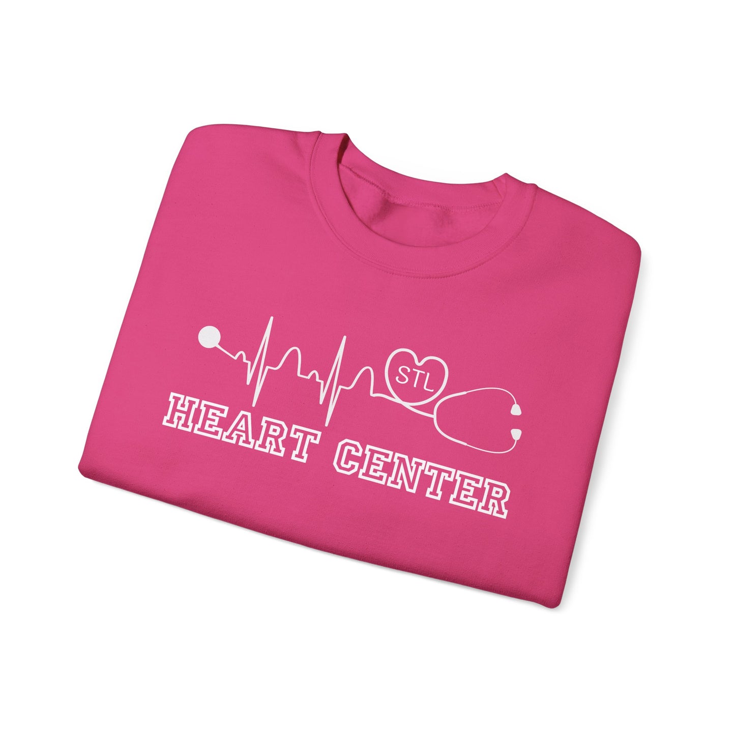 STL Heart Center EKG Gildan Sweatshirt, perfect to show you red and support heart disease!