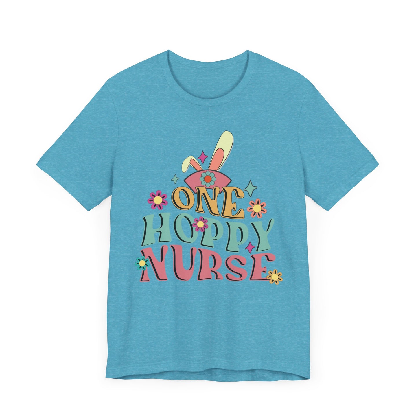 One Hoppy Nurse Easter Women Shirt, cute bunny Easter shirt for work or home!