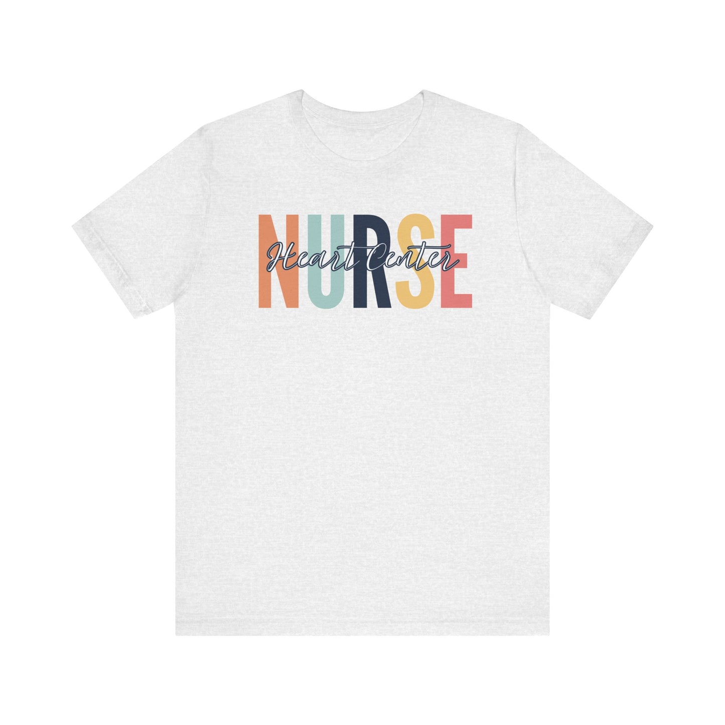 Heart center rainbow neutral Peds nurse Shirt, Gift for nurse, Graduation gift, birthday gift for nurse, ER nurse, RN shirt.
