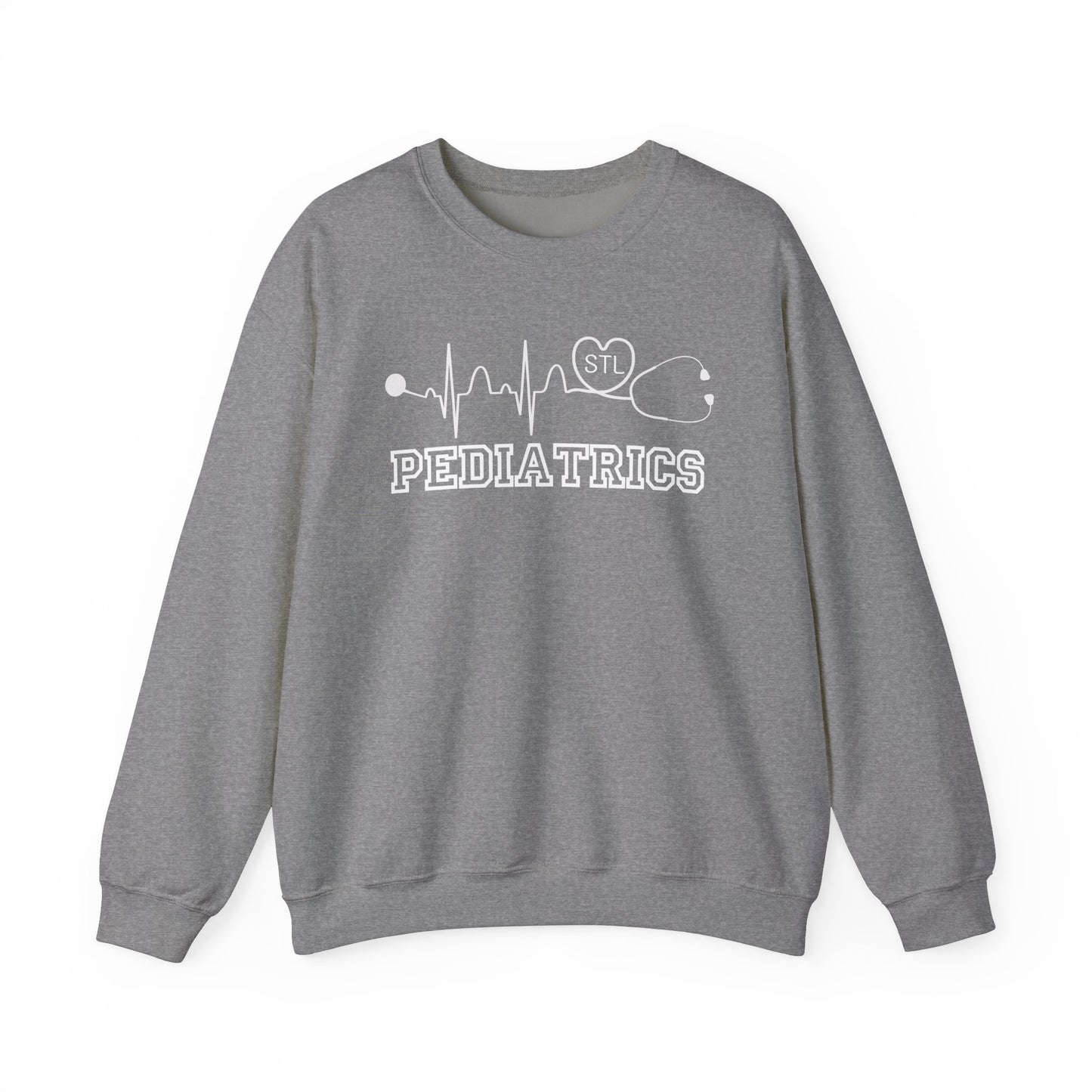 STL Pediatrics RN Comfy Gildan Sweatshirt, EKG STL  love, wear out or at work!