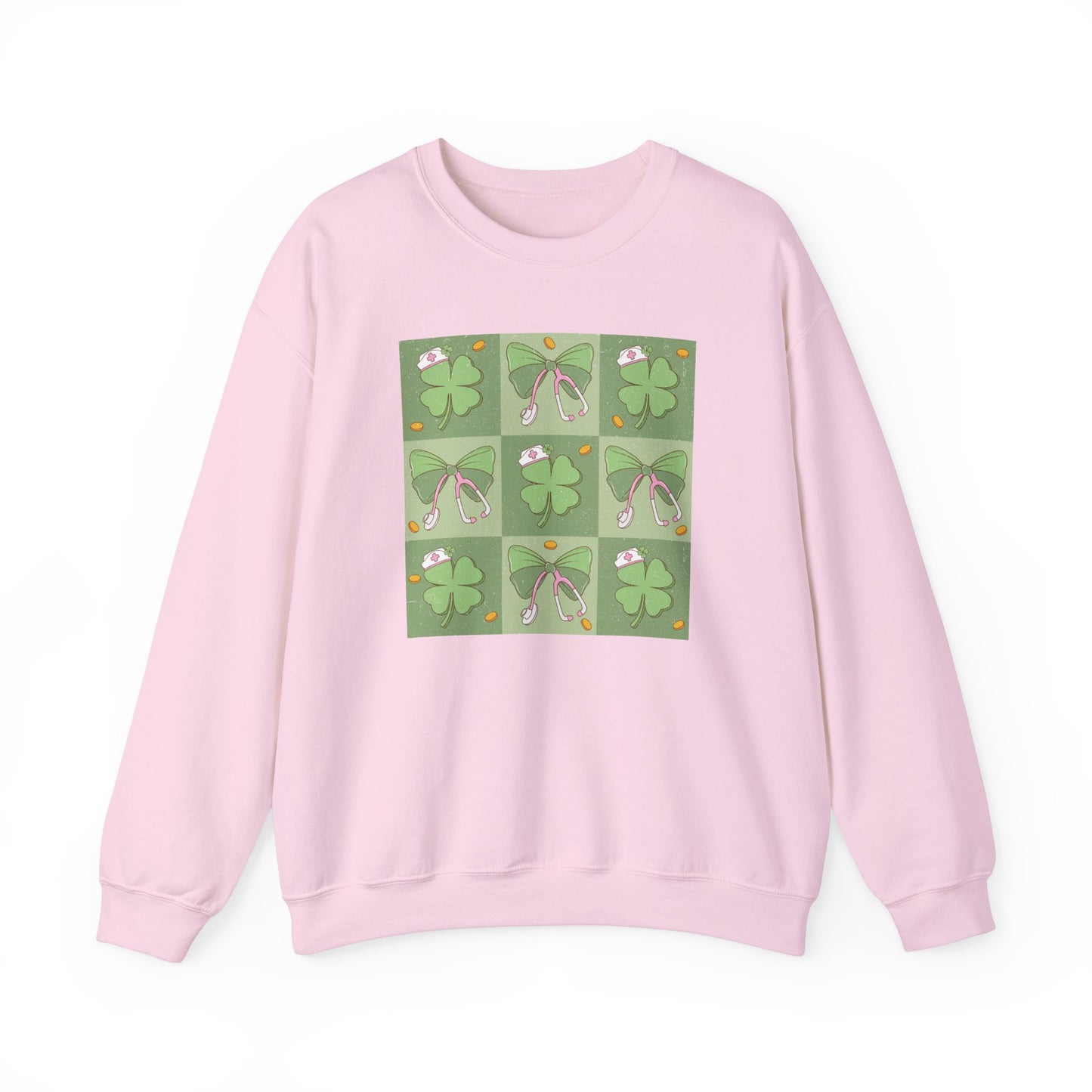 Cute Plaid Nurse St. Patricks Day Sweatshirt,  RN sweatershirt, ER Nurse, NICU Nurse, PICU nurse, clover, lucky nurse sweatshirt.