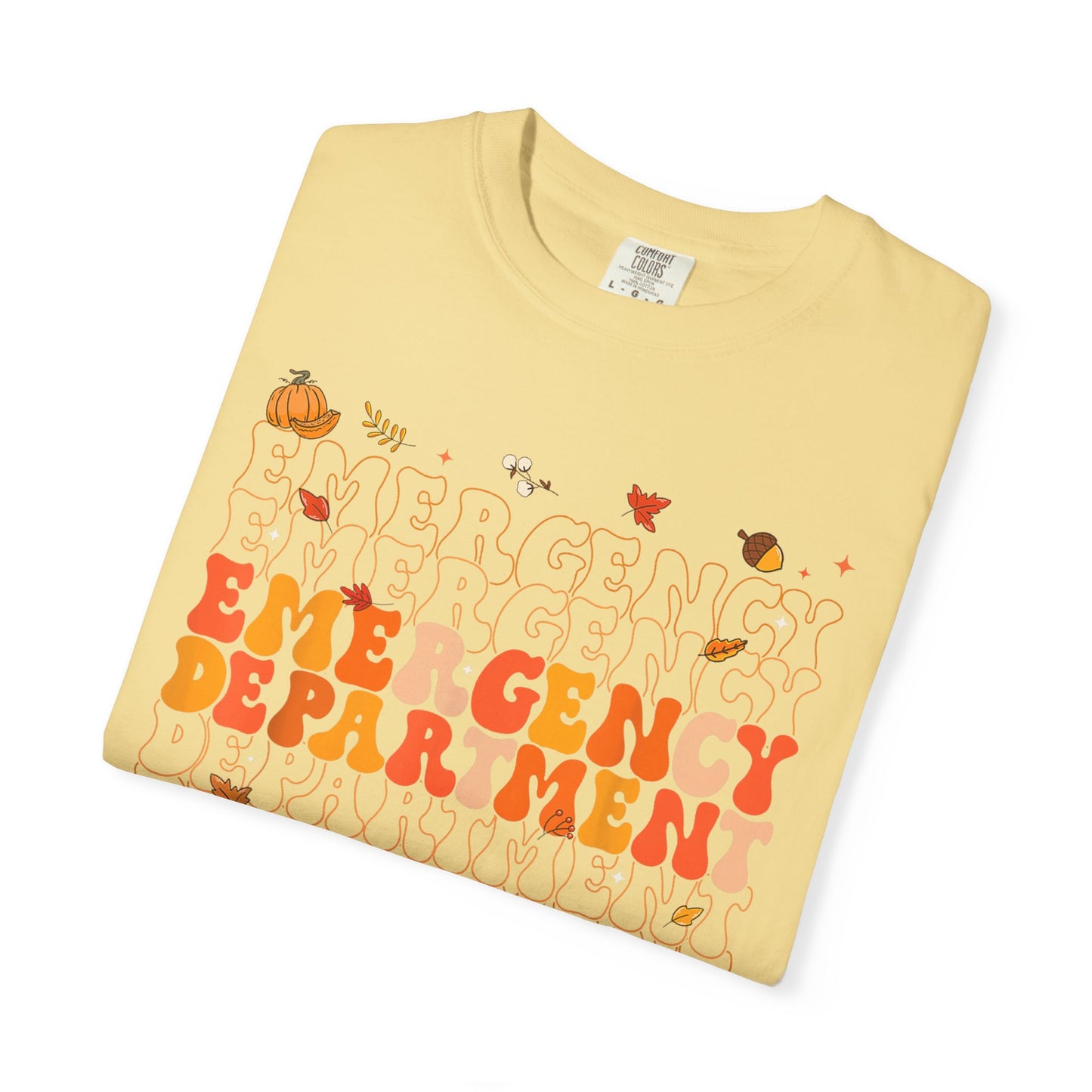 Emergency Fall comfort colors comfy tshirt,  thanksgiving nurse tshirt