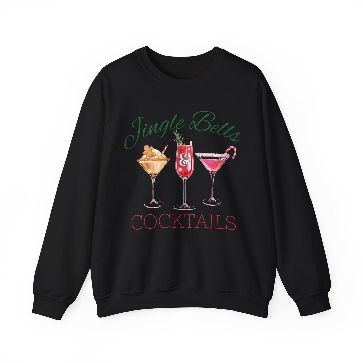 Jingle Bells &Cocktails Sweatshirt! Perfect for any holiday Party!