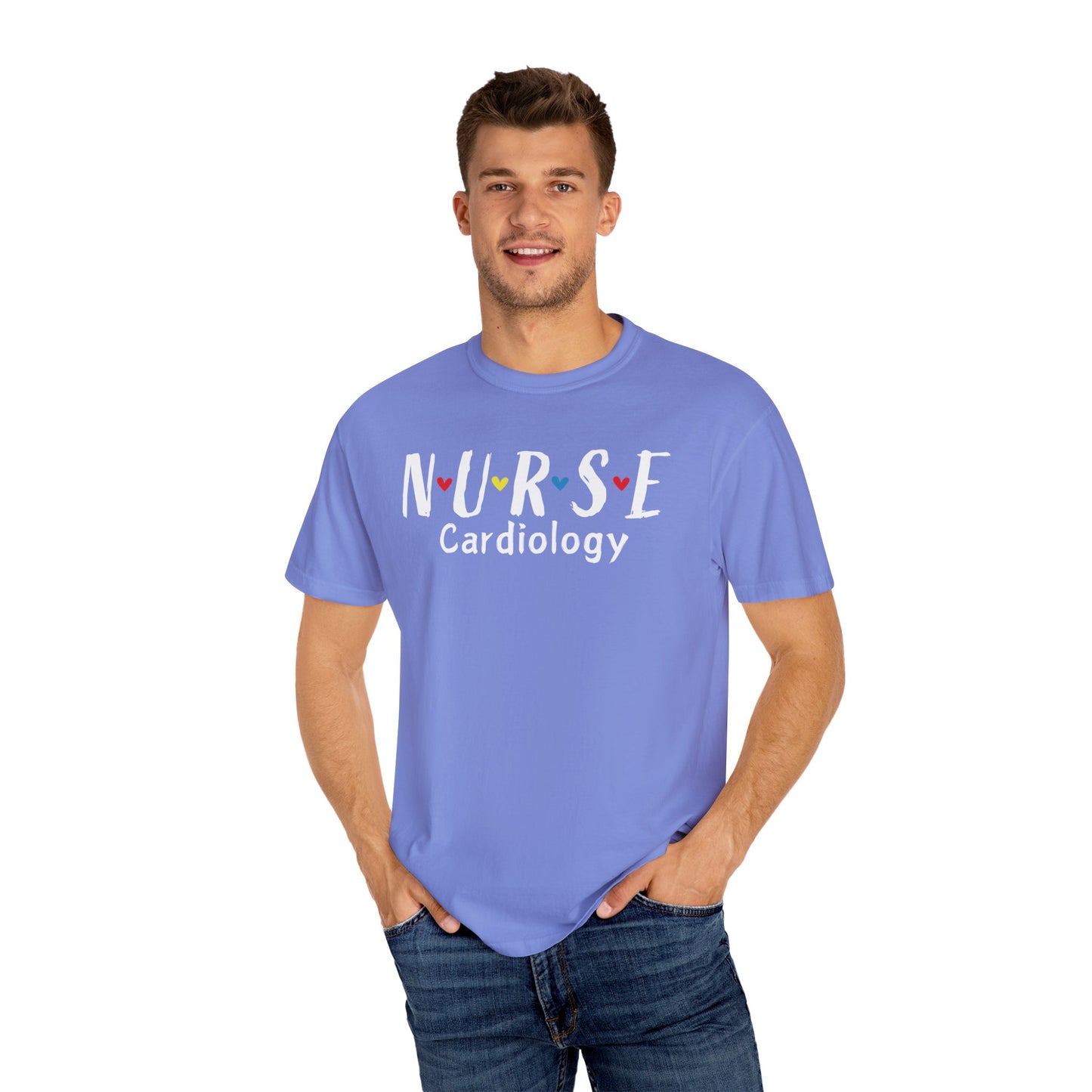 Cute Heart Nurse Cardiology Comfort Colors Shirt