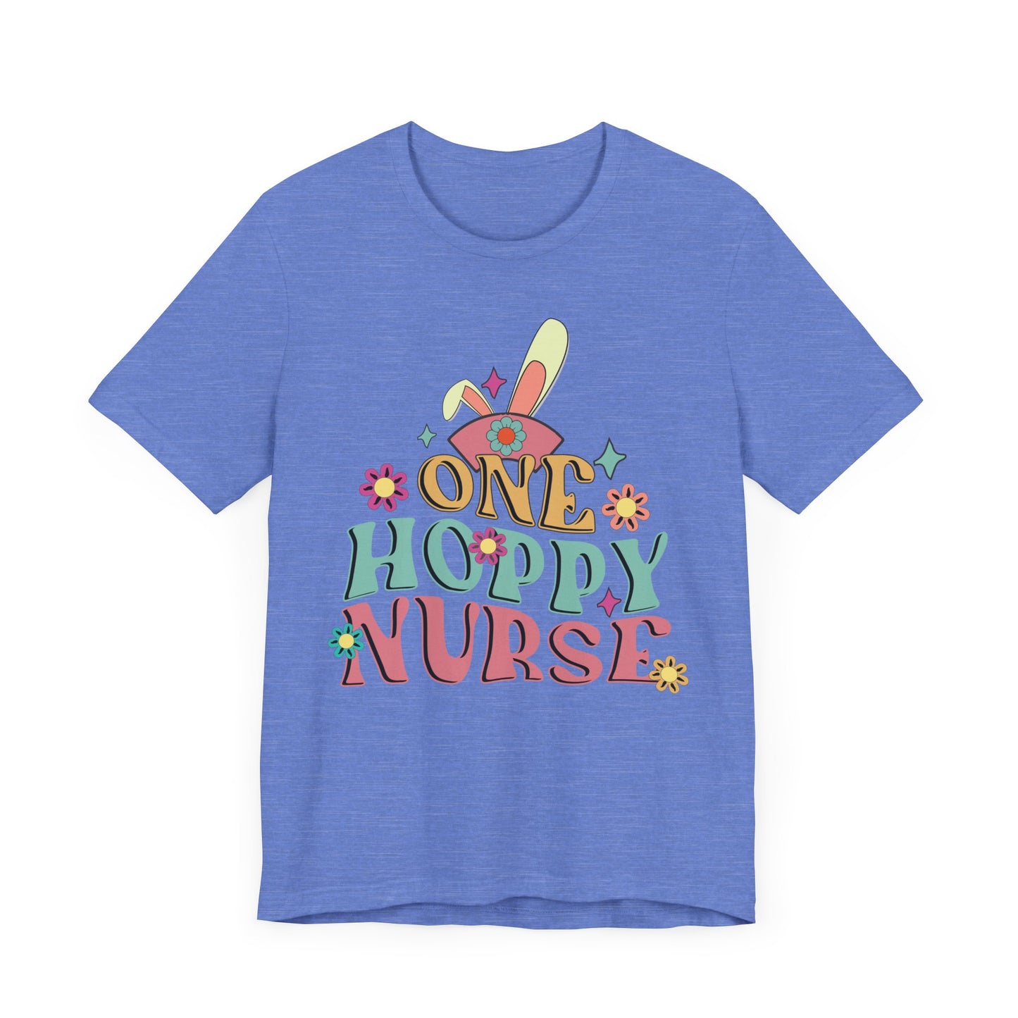One Hoppy Nurse Easter Women Shirt, cute bunny Easter shirt for work or home!