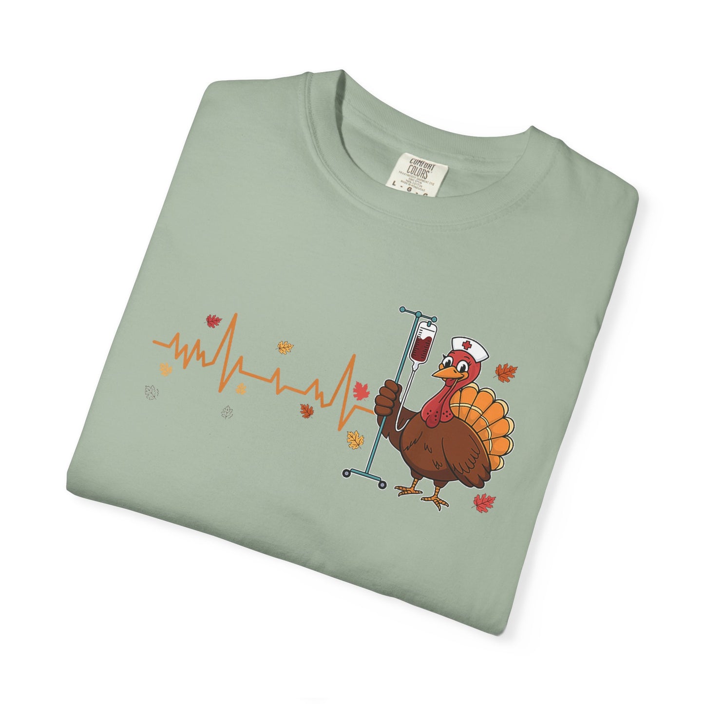 EKG turkey full front Nurse , pediatric nurse thanksgiving shirt, gildan turkey nurse shirt, Peds nurse , fall nurse shirt