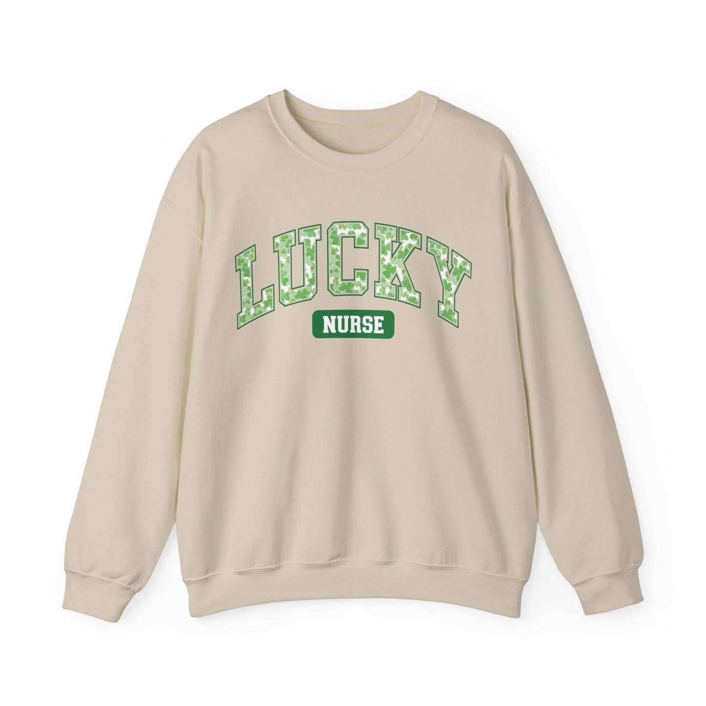 Nurse St. Patricks Day Sweatshirt, rn sweater, ER Nurse, NICU Nurse, PICU nurse, clover, lucky nurse sweatshirt.