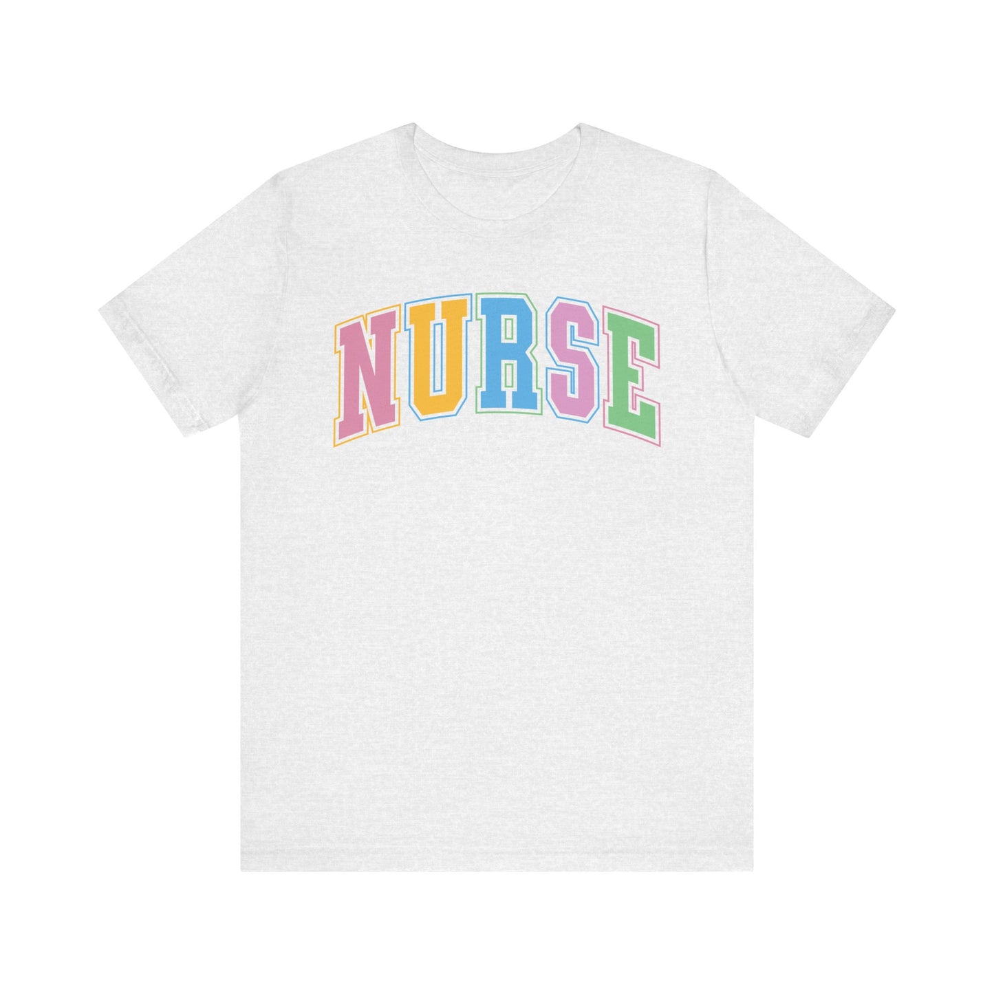 Multi Color Nurse Varsity Letter Tshirt, NICau, PICU, emergency department, labor and delivery