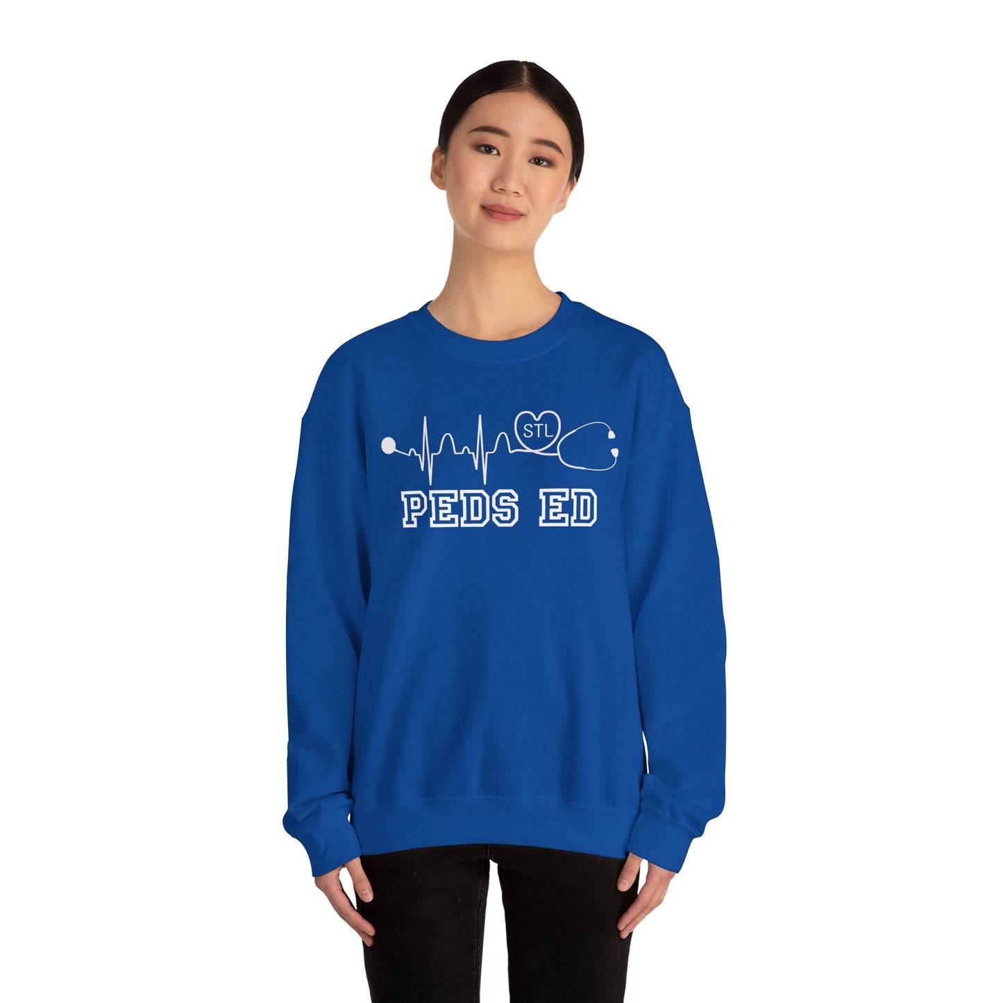 STL PEDS ED Sweatshirt-white lettering