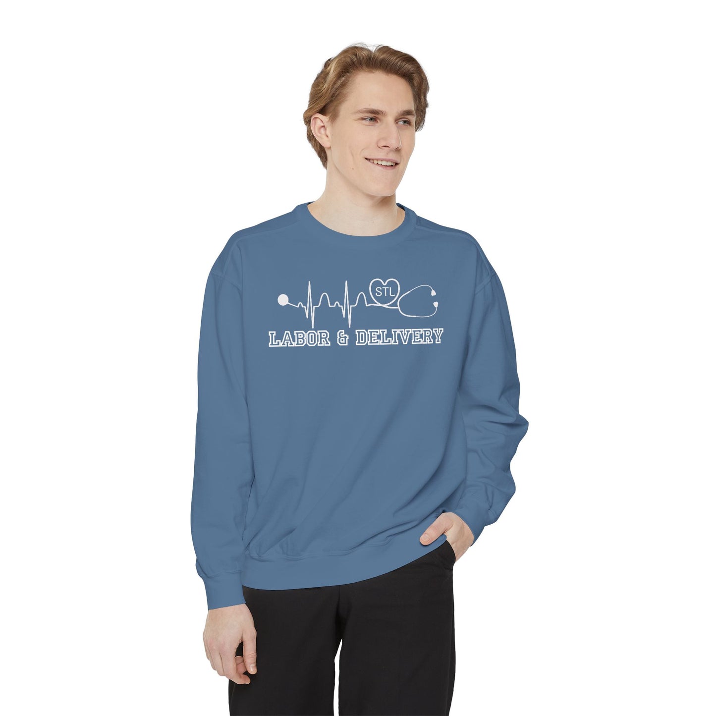 Labor and delivery stl comfort colors sweatshirt, cozy sweatshirt !