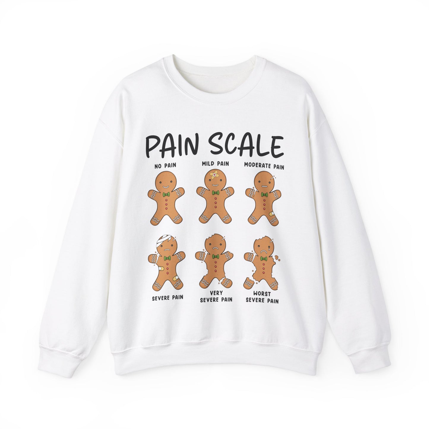 Christmas  Nurse Sweatshirt,  Pain scale sweatshirt, funny gingerbread nurse sweatshirt, Pediatric nurse  sweatshirt, Holiday Sweatshirt