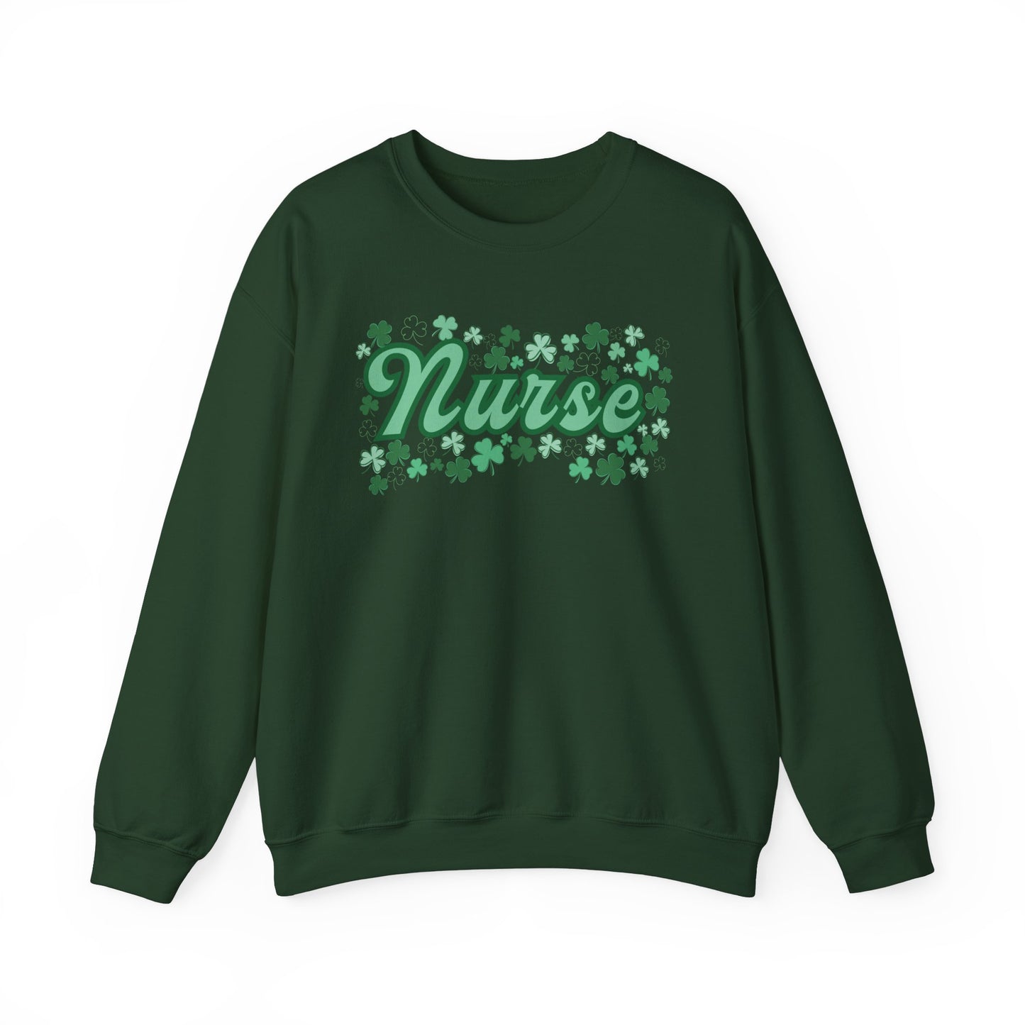 Nurse St. Patricks Clover Sweatshirt, ED RN, nurse sweater, St. Paddys nurse sweater, Pediatrics, Med Surg, NICU