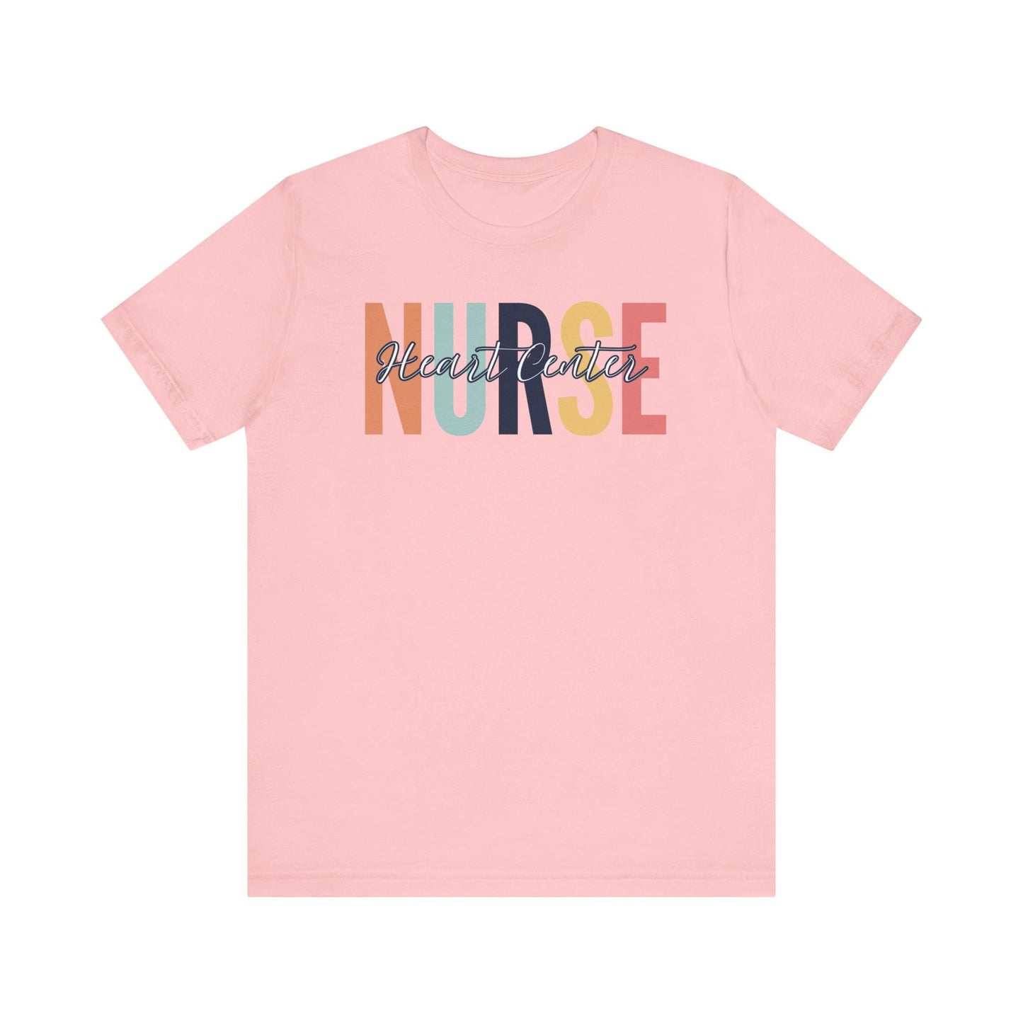 Heart center rainbow neutral Peds nurse Shirt, Gift for nurse, Graduation gift, birthday gift for nurse, ER nurse, RN shirt.