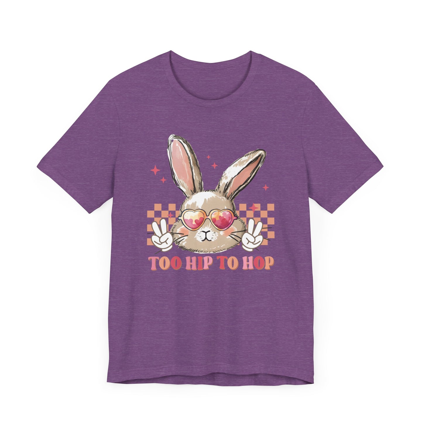 Too Hip to Hop Easter Women Shirt, Retro Chick, Nurse shirt, teacher shirt, Easter nurse, punny shirt, funny woman shirt.