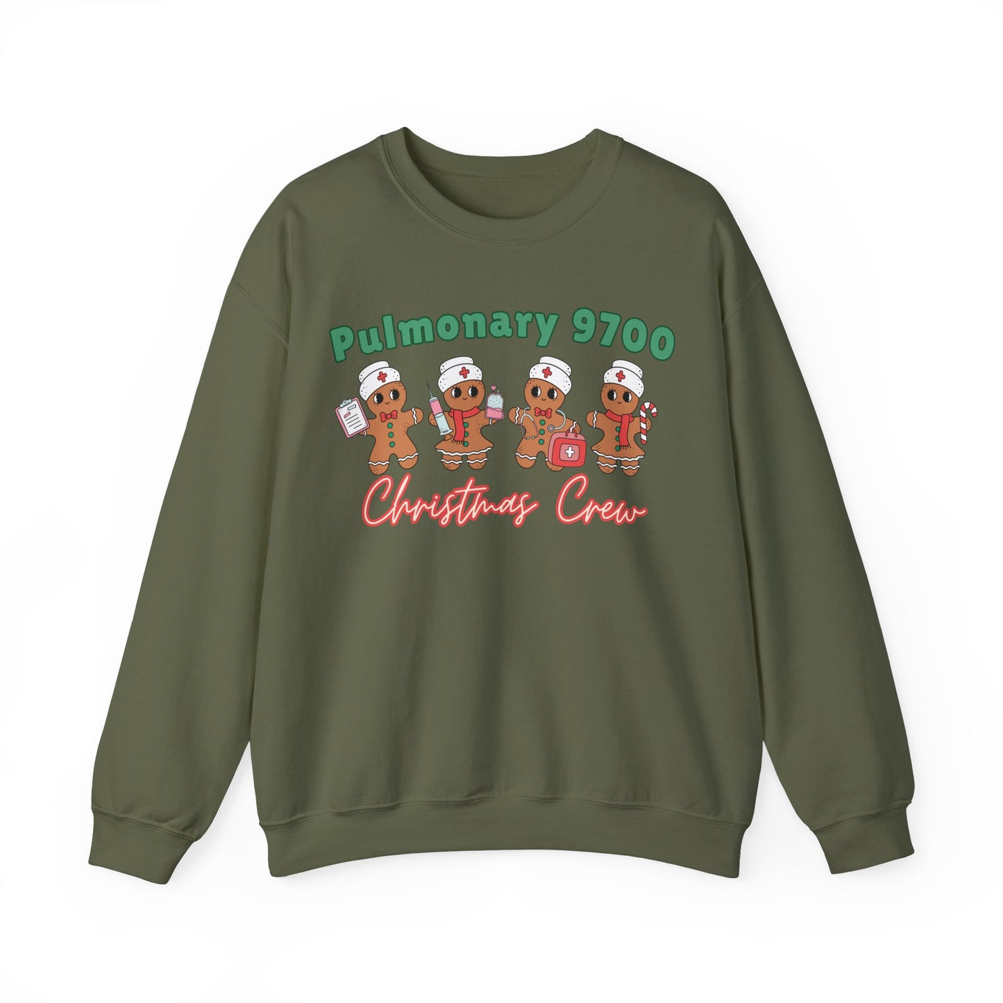 Pulmonary 9700  Christmas Crew, Gingerbread nurse, ER Nurse Christmas sweater, Pediatric Nurse, Christmas Crew