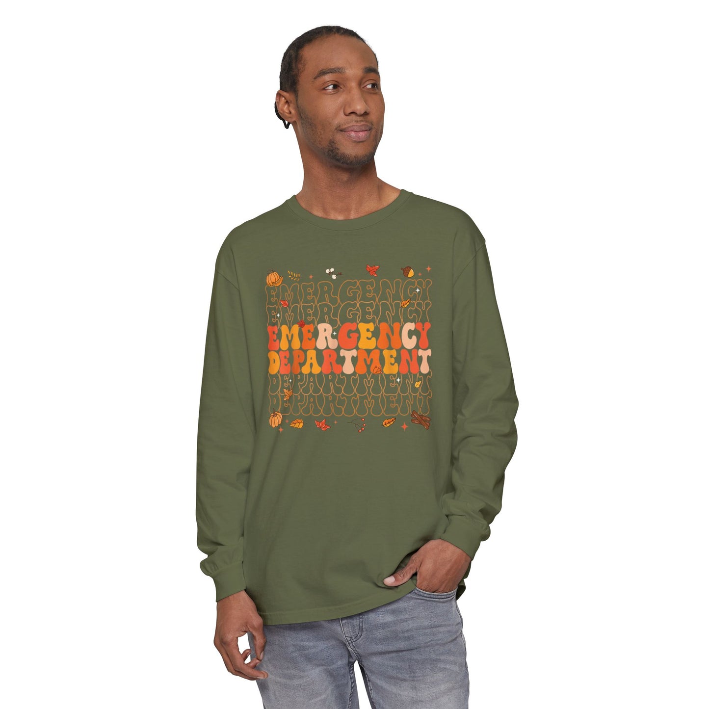 Emergency Fall long sleeve comfort colors, thanksgiving nurse long sleeve  shirt