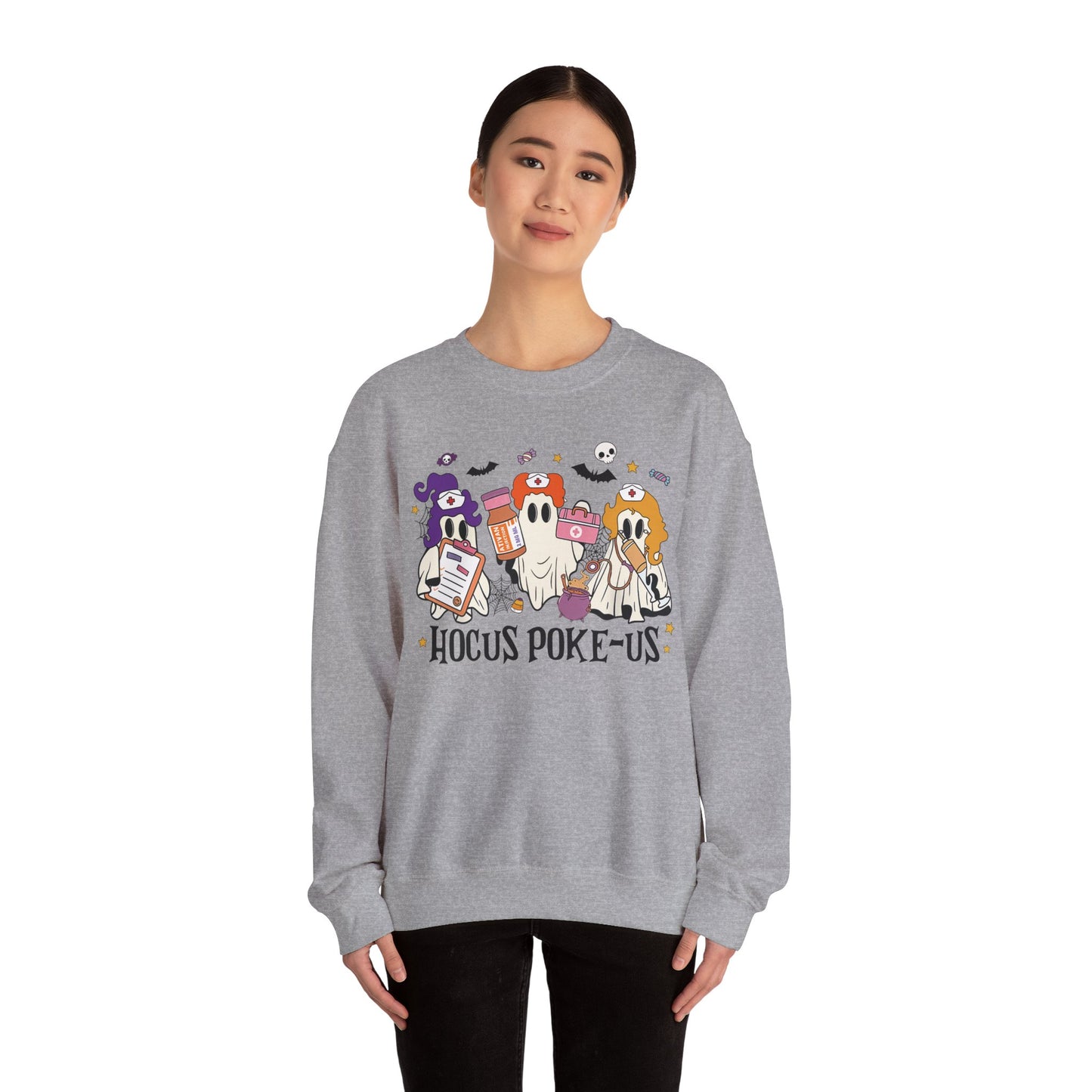 Funny Ghost pediatric nurse sweatshirt, Halloween sweatshirt, spooky season, ER RN, NICU nurse,  Halloween Nurse,, floral Halloween ghost,