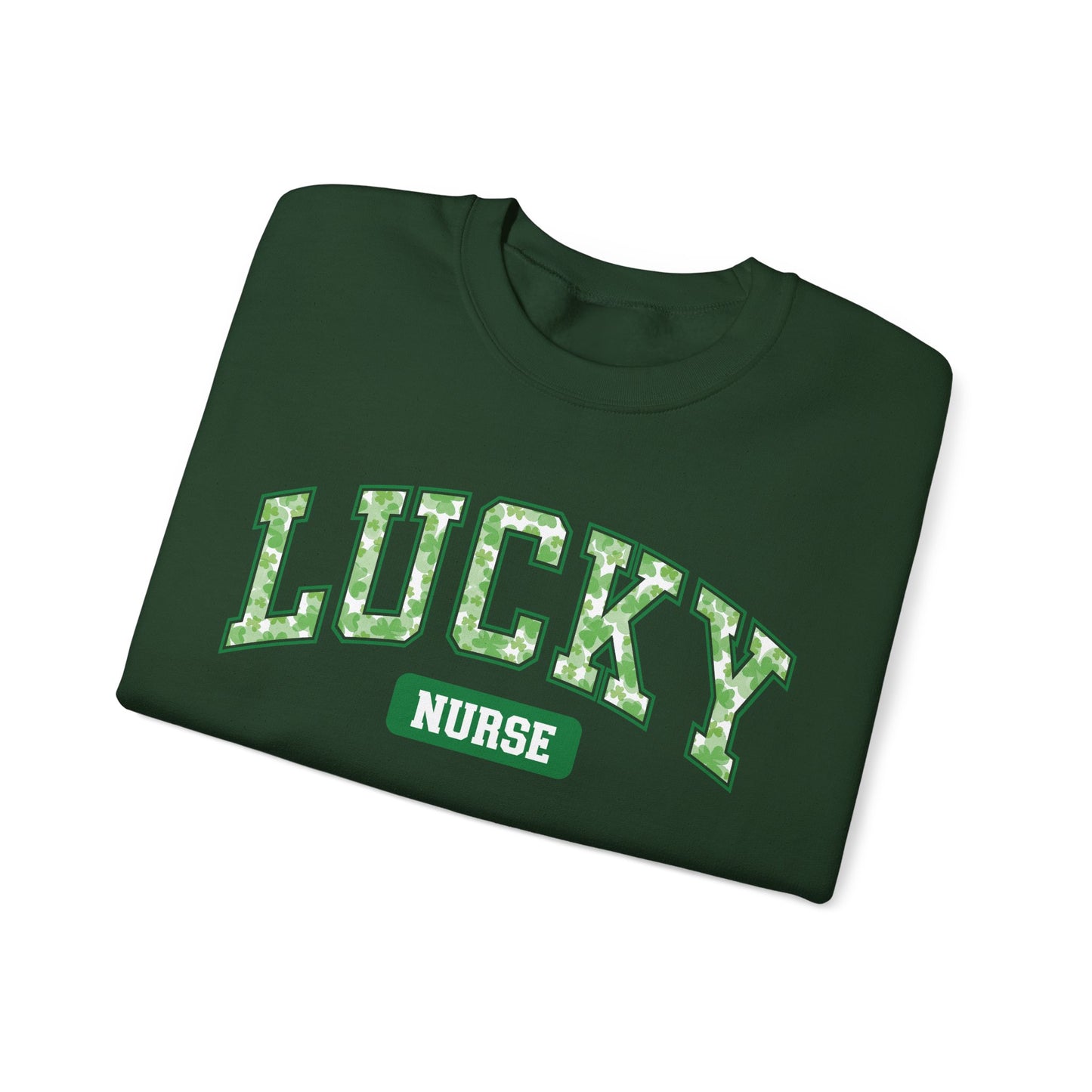 Nurse St. Patricks Day Sweatshirt, rn sweater, ER Nurse, NICU Nurse, PICU nurse, clover, lucky nurse sweatshirt.