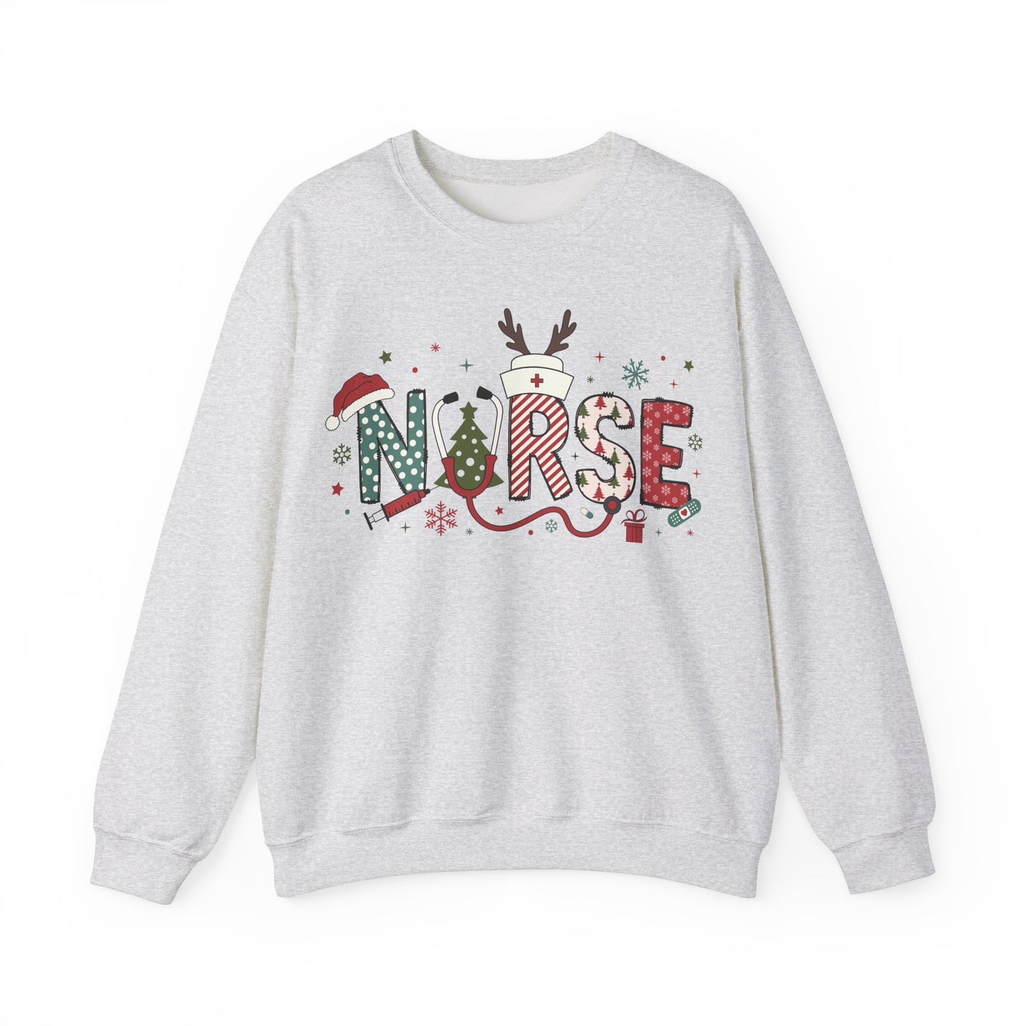 Nurse Christmas Sweatershirt,  cute and comfy for your festive holiday season  ,emergency nurse festive sweatshirt, Gift for Nurse