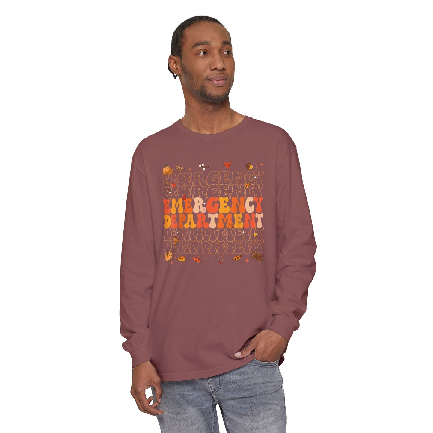 Emergency Fall long sleeve comfort colors, thanksgiving nurse long sleeve  shirt