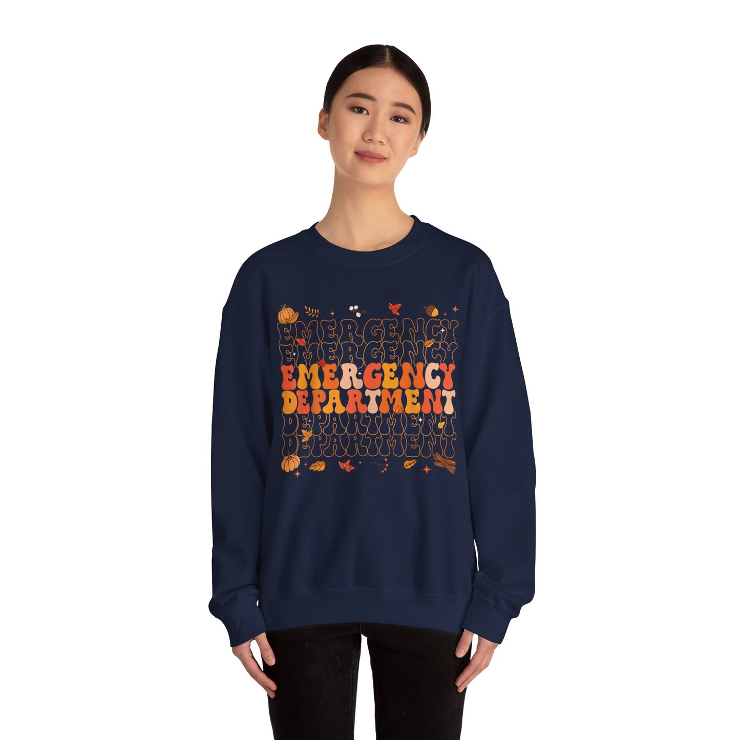 Emergency Fall gildan comfy sweatshirt,  thanksgiving nurse sweatshirt