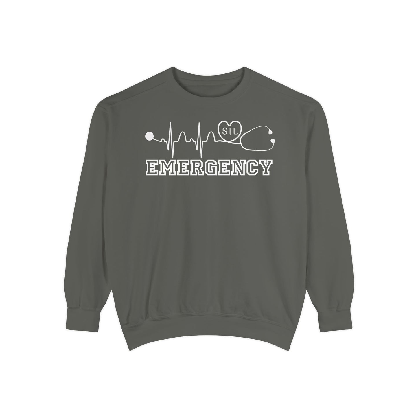 STL Emergency Room Comfort Colors Sweatshirt, EKG STL  love, wear out or at work!