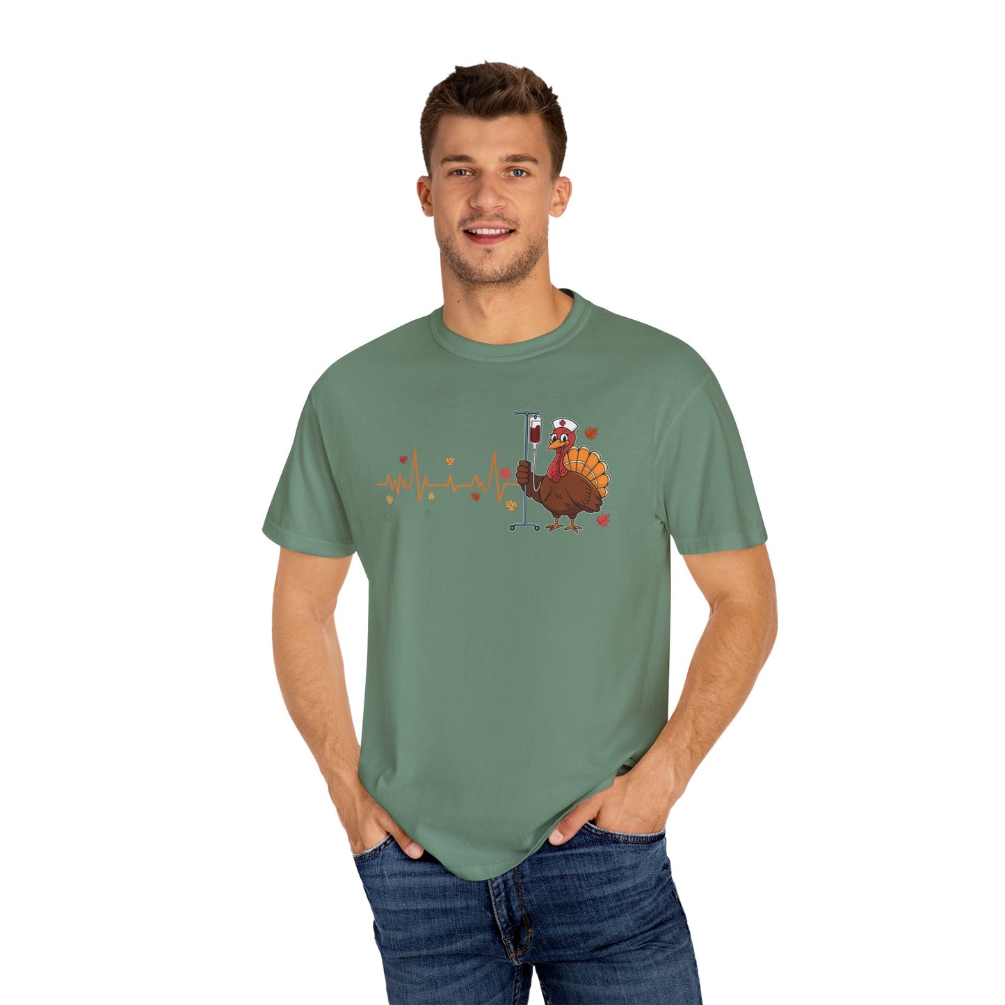 EKG turkey full front Nurse , pediatric nurse thanksgiving shirt, gildan turkey nurse shirt, Peds nurse , fall nurse shirt