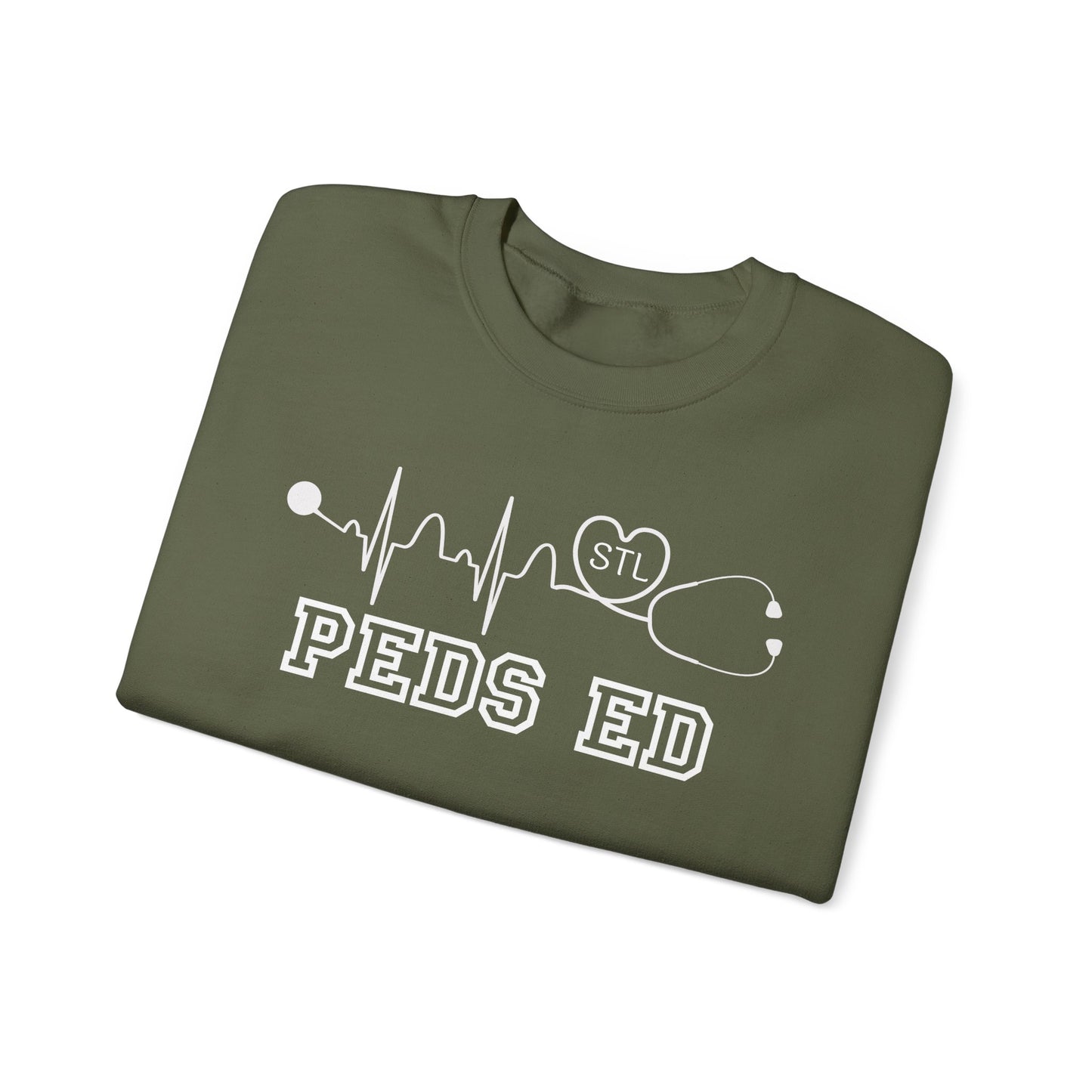 STL PEDS ED Sweatshirt-white lettering