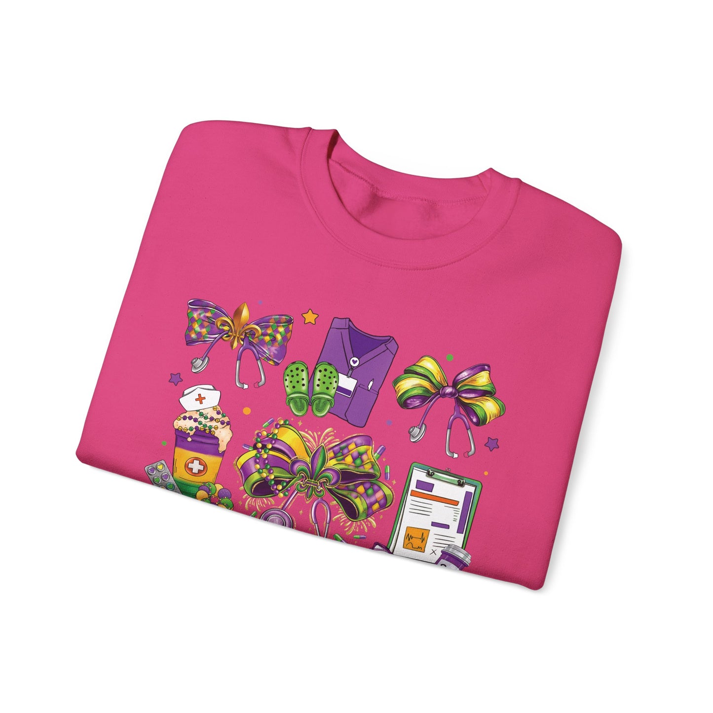 Mardi Gras Nurse Gildan Sweatshirt