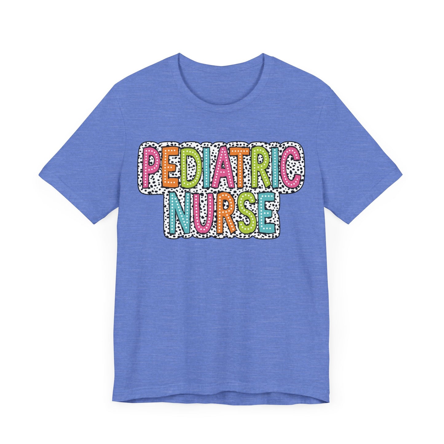 Polka dot pediatric nurse shirt, cute and bright tshirt