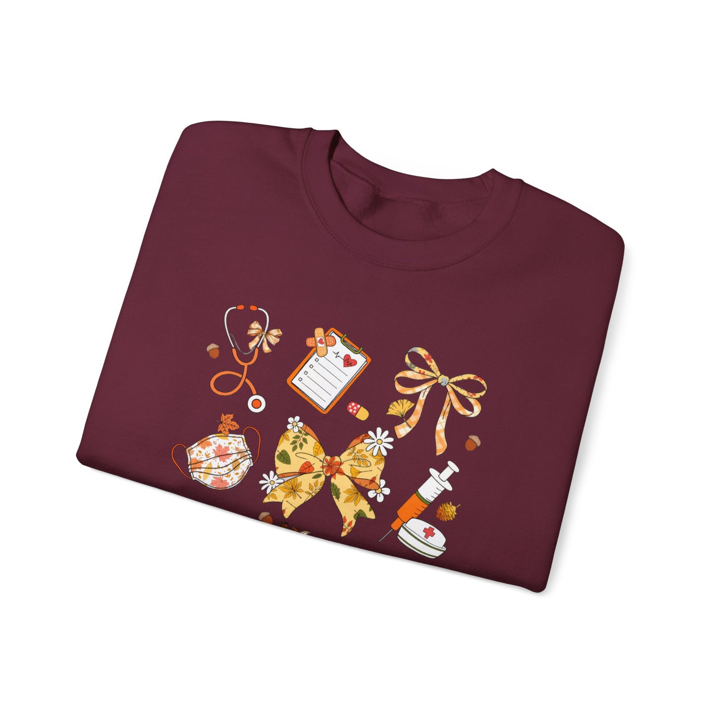 Cute Fall nurse Sweatshirt for all Fall Months, Nurse shirt, gift for nurse, coquette bow, everything fall