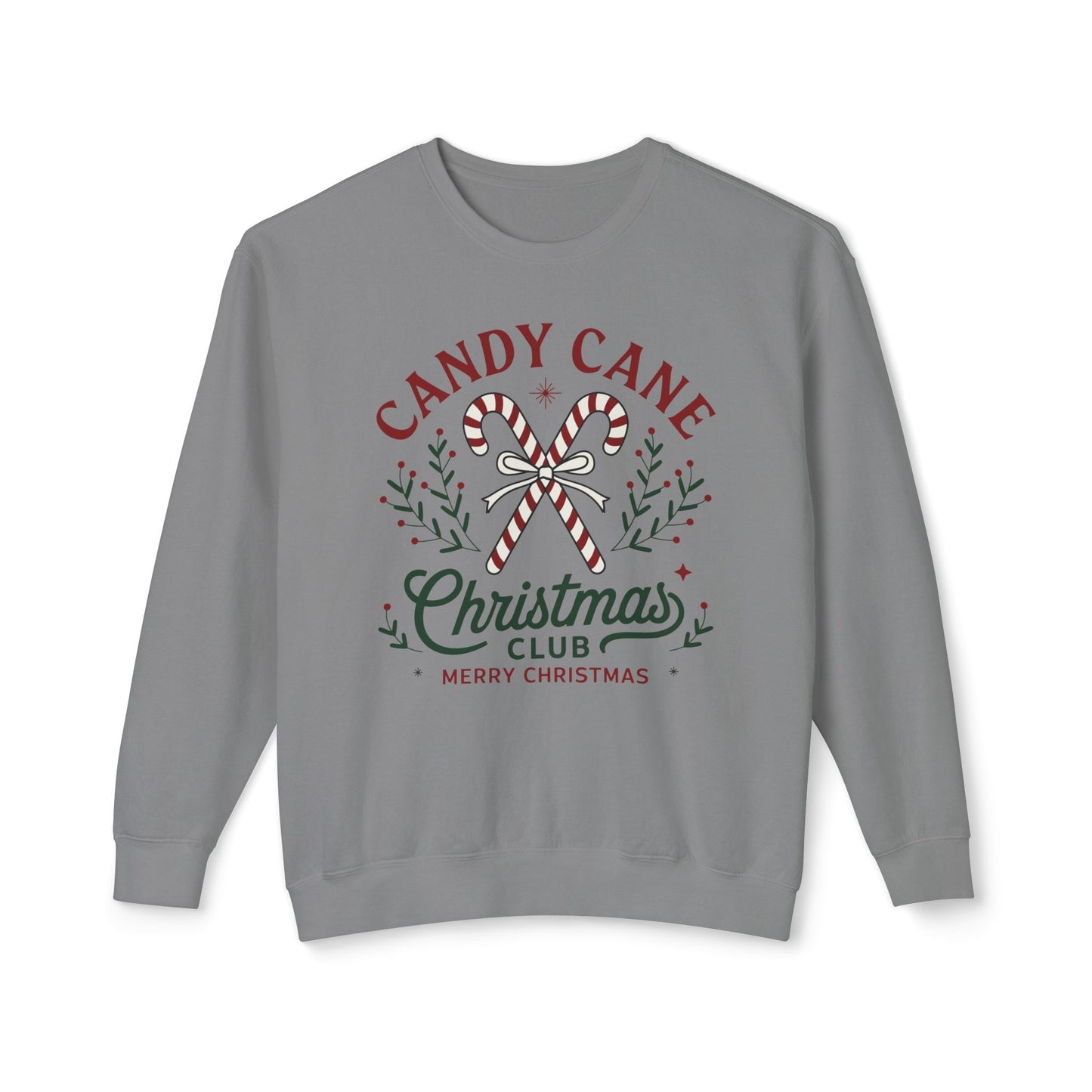 Christmas Candy Cane Christmas Club sweatshirt, Cute Christmas comfort colors sweatshirt