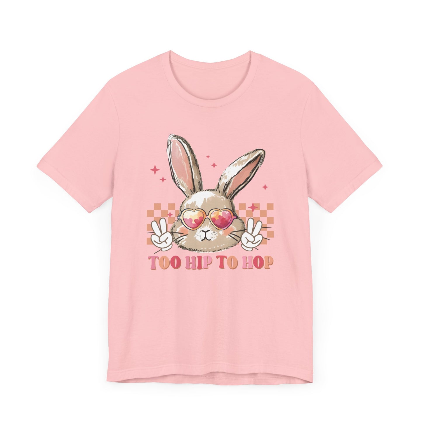 Too Hip to Hop Easter Women Shirt, Retro Chick, Nurse shirt, teacher shirt, Easter nurse, punny shirt, funny woman shirt.